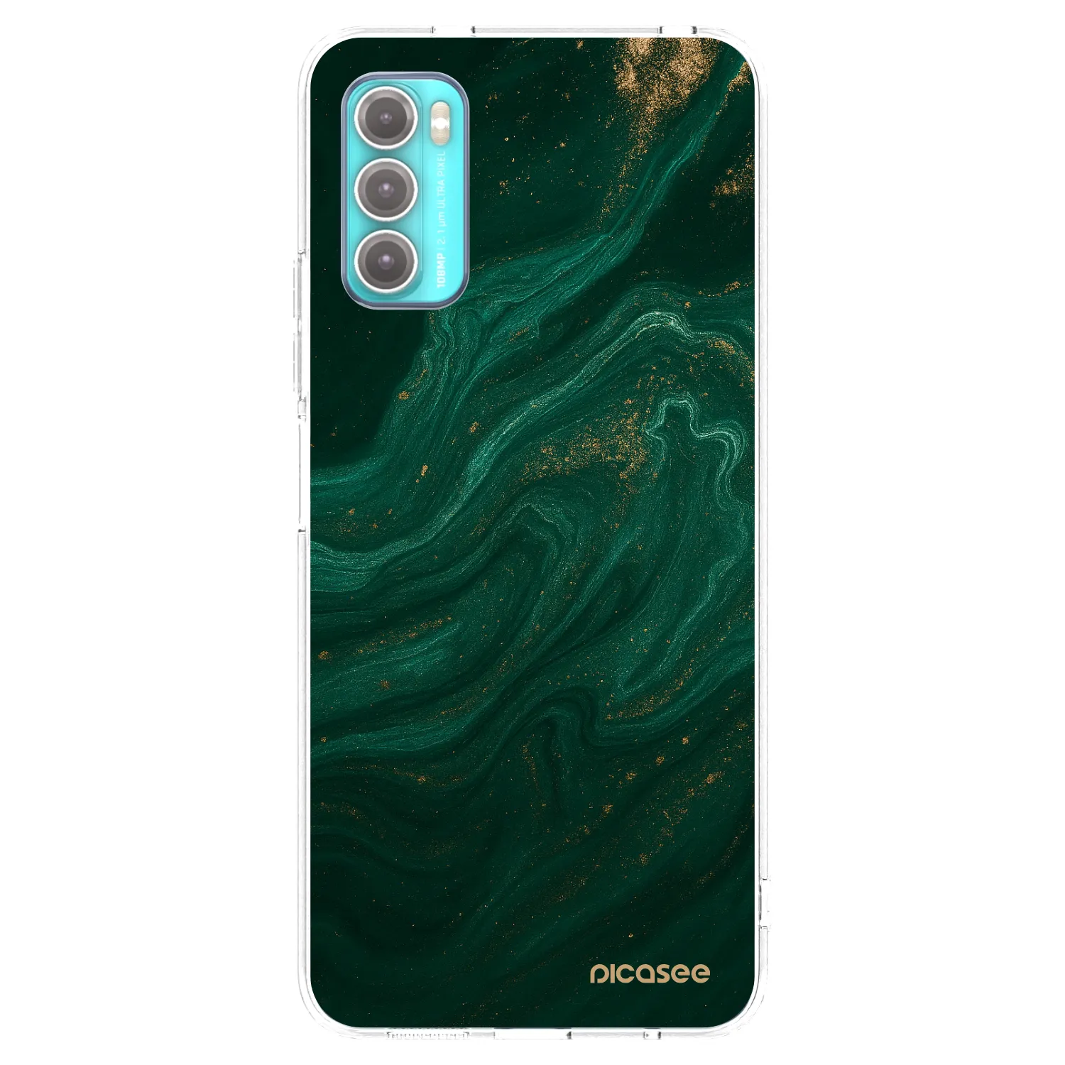 Picasee silikonowe przeźroczyste etui na Motorola Moto G60 - Green