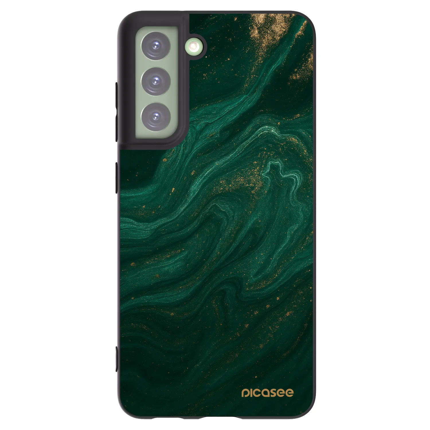 Picasee silikonowe czarne etui na Samsung Galaxy S21 FE 5G - Green