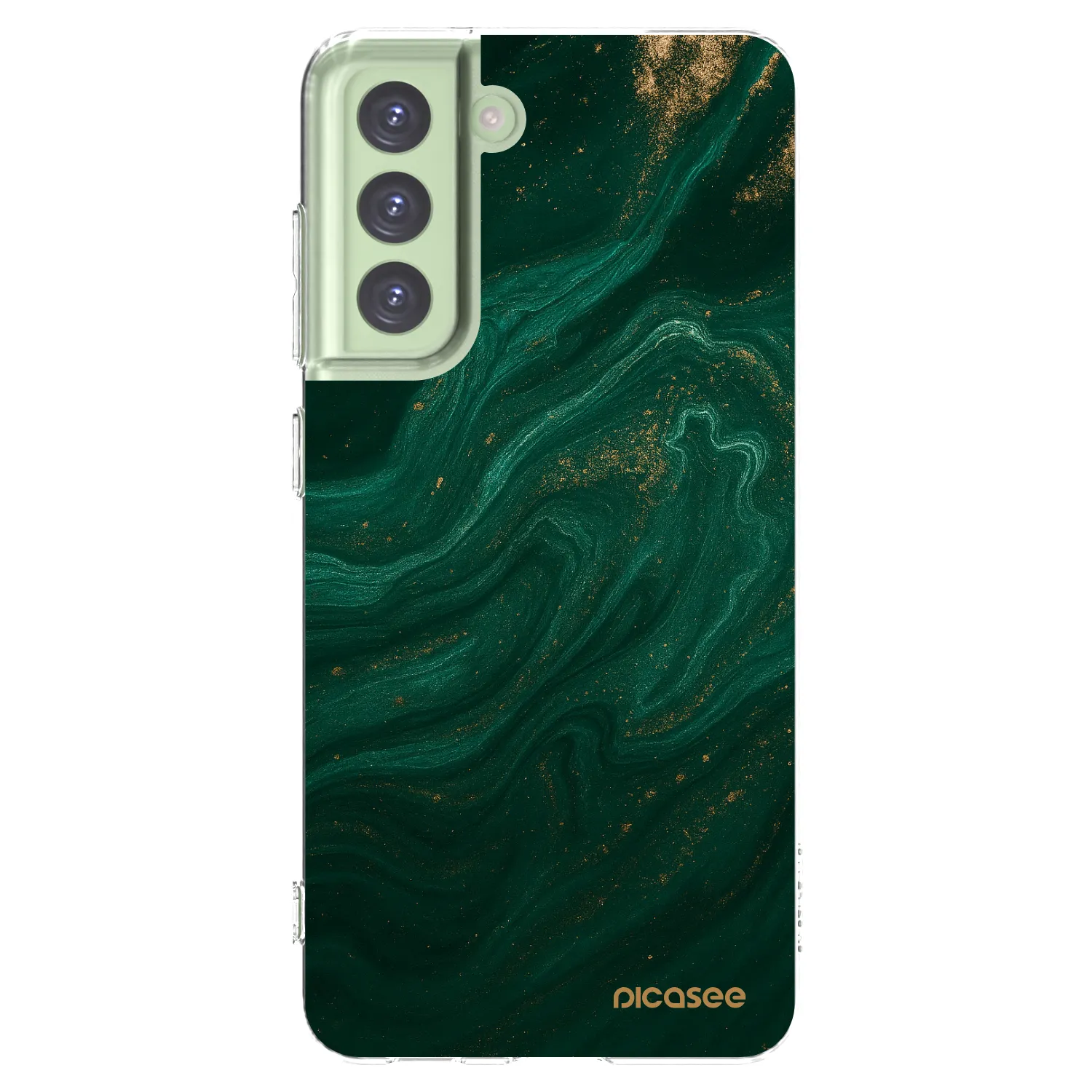 Picasee silikonowe przeźroczyste etui na Samsung Galaxy S21 FE 5G - Green