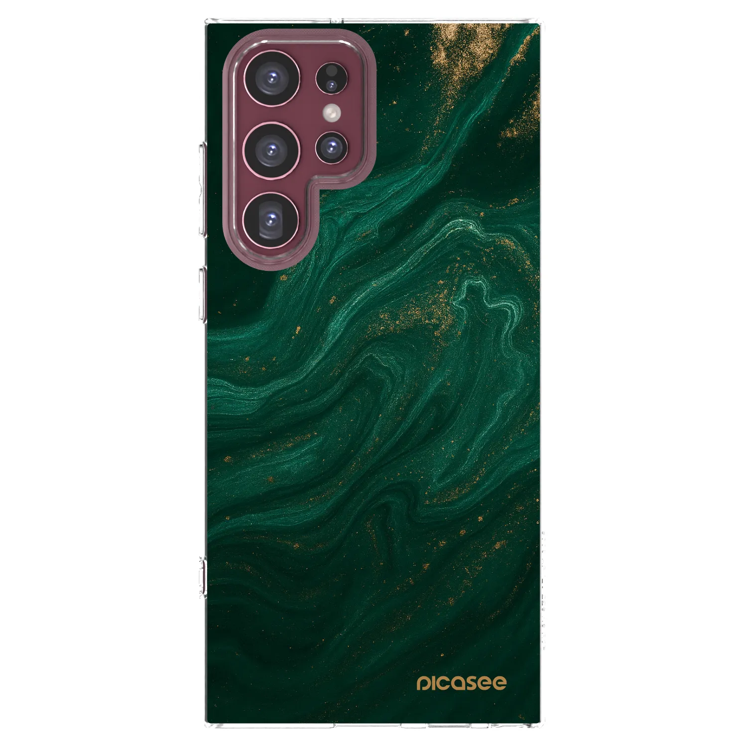 Picasee silikonowe przeźroczyste etui na Samsung Galaxy S22 Ultra 5G - Green
