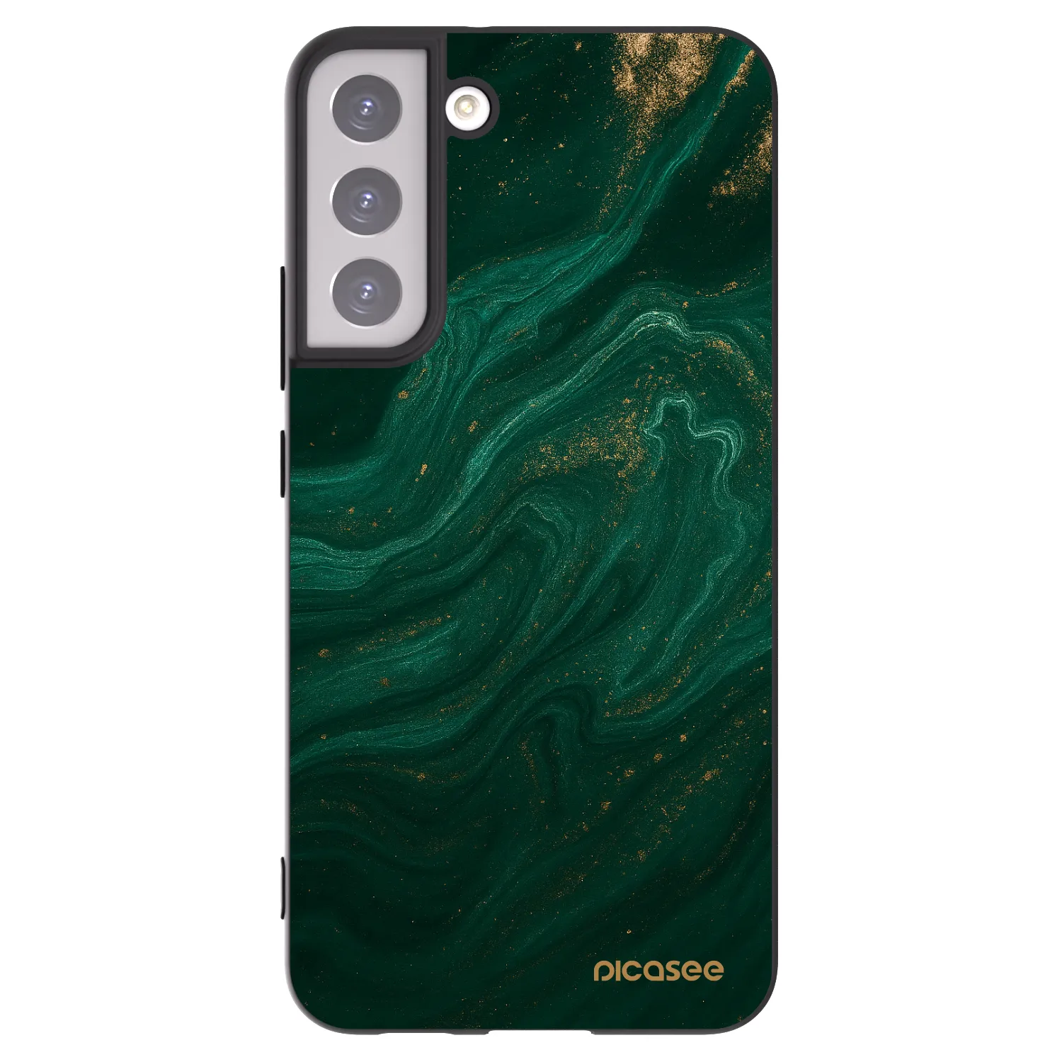 Picasee silikonowe czarne etui na Samsung Galaxy S22+ 5G - Green