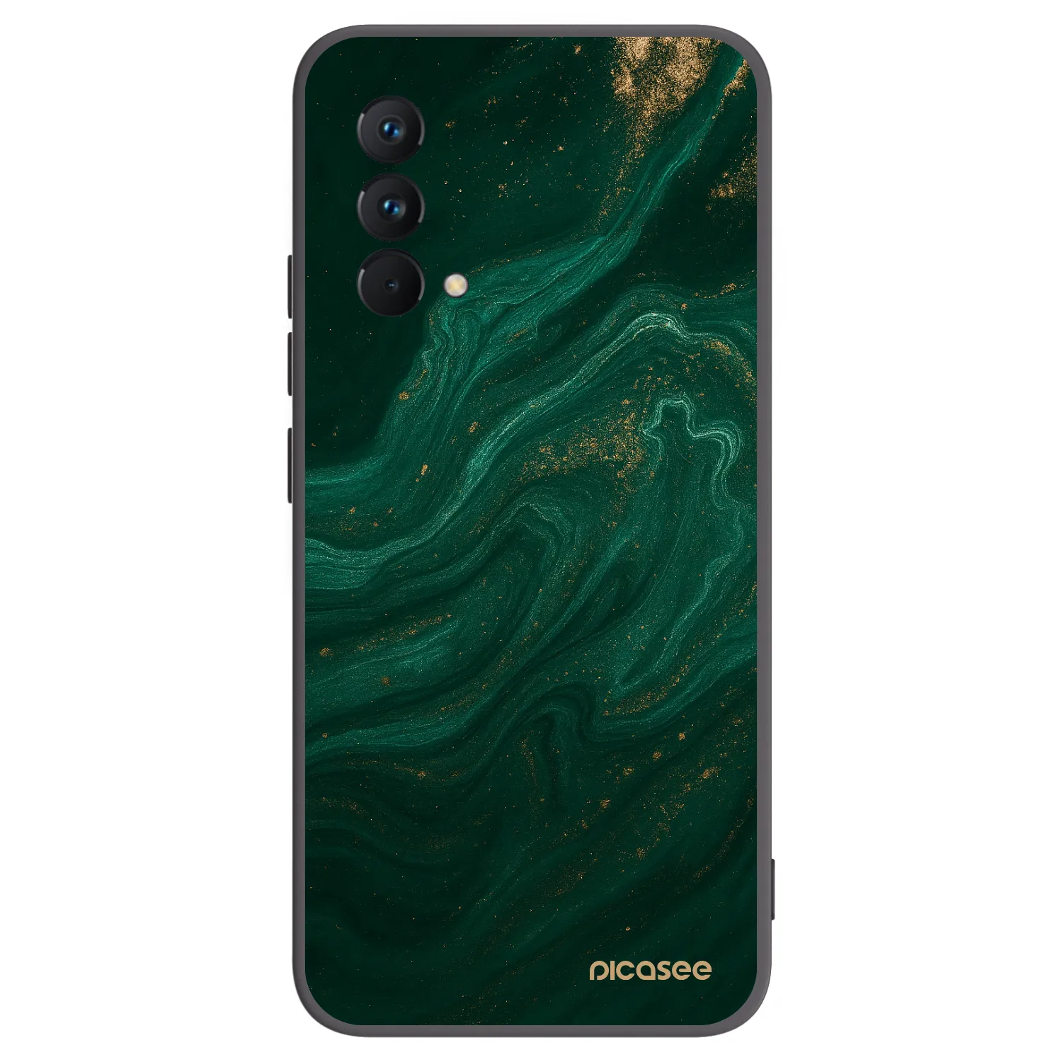 Picasee silikonowe czarne etui na Realme GT Master Edition 5G - Green