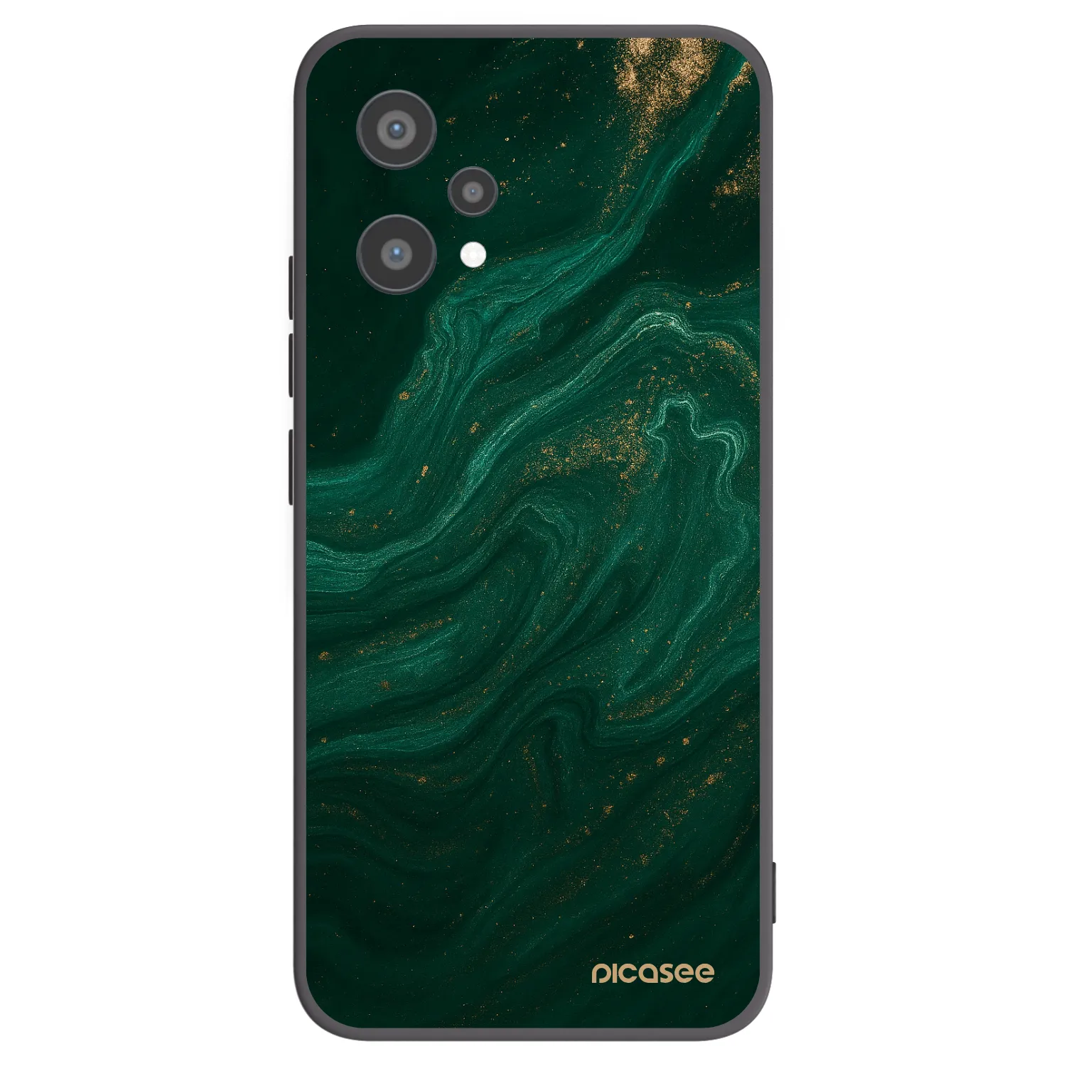 Picasee silikonowe czarne etui na Realme 9 Pro 5G - Green