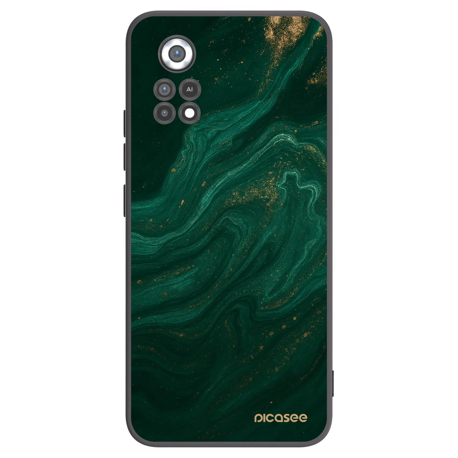 Picasee silikonowe czarne etui na Xiaomi Poco X4 Pro 5G - Green