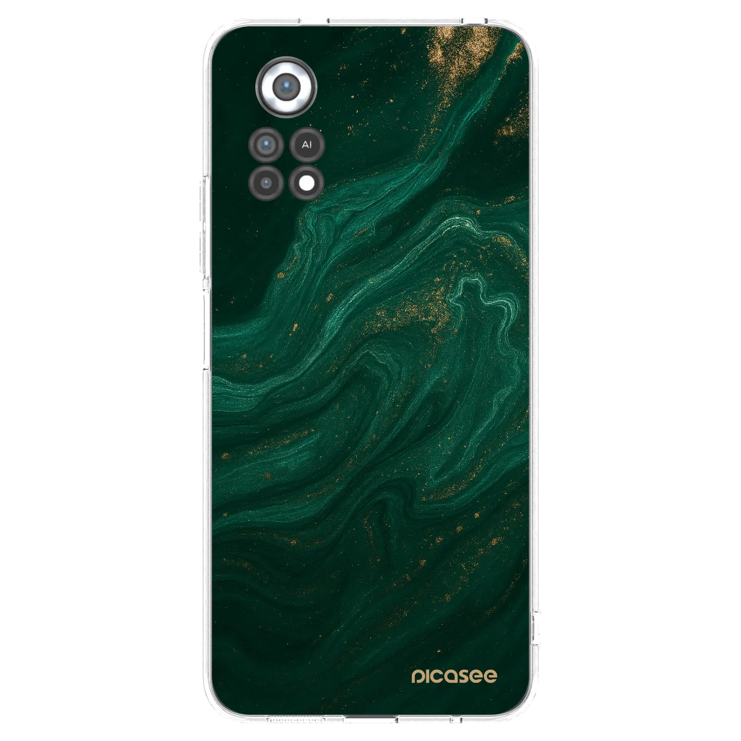 Picasee silikonowe przeźroczyste etui na Xiaomi Poco X4 Pro 5G - Green