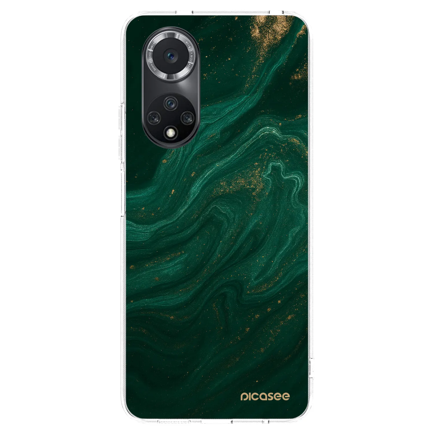 Picasee silikonowe przeźroczyste etui na Huawei Nova 9 SE - Green