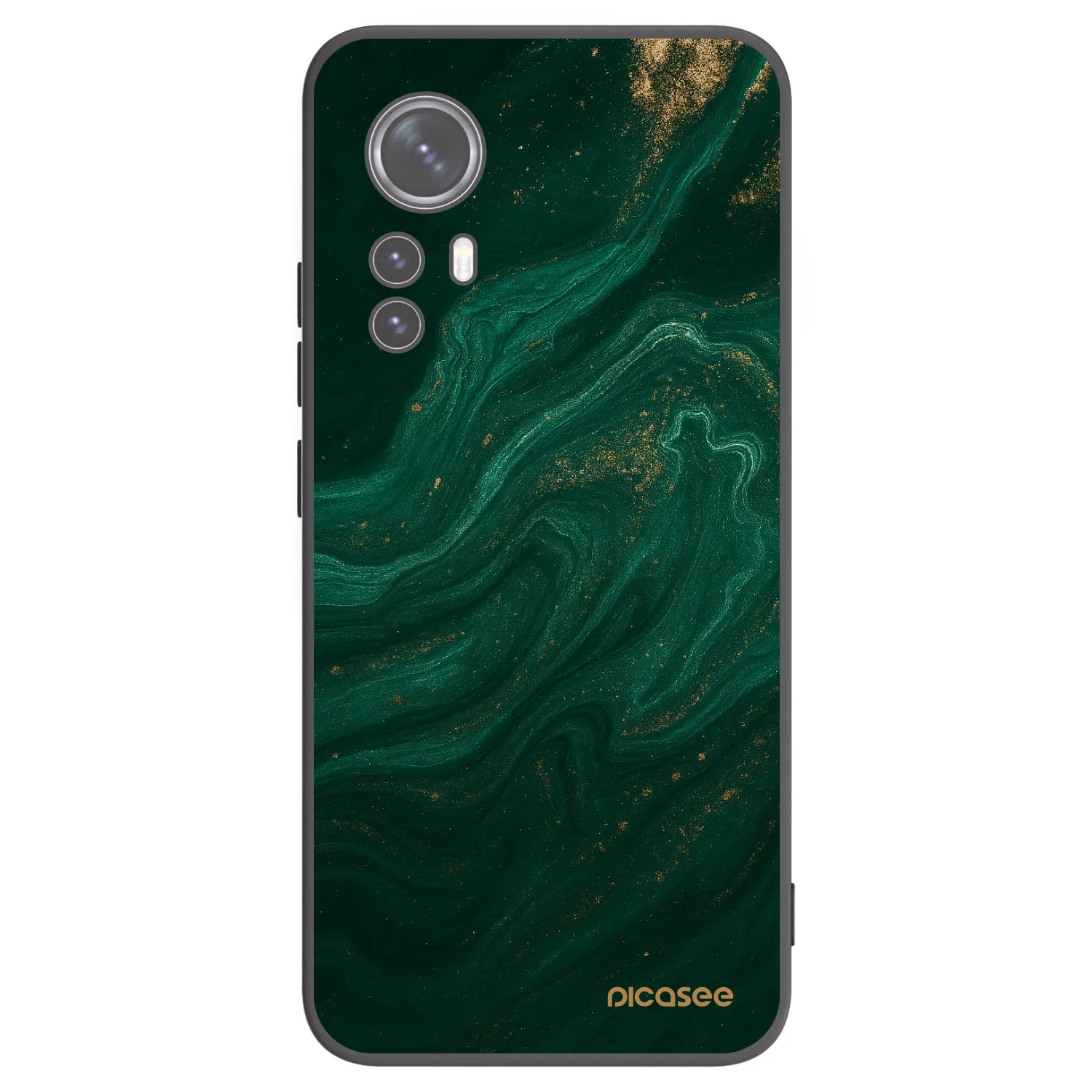 Picasee silikonowe czarne etui na Xiaomi 12 - Green