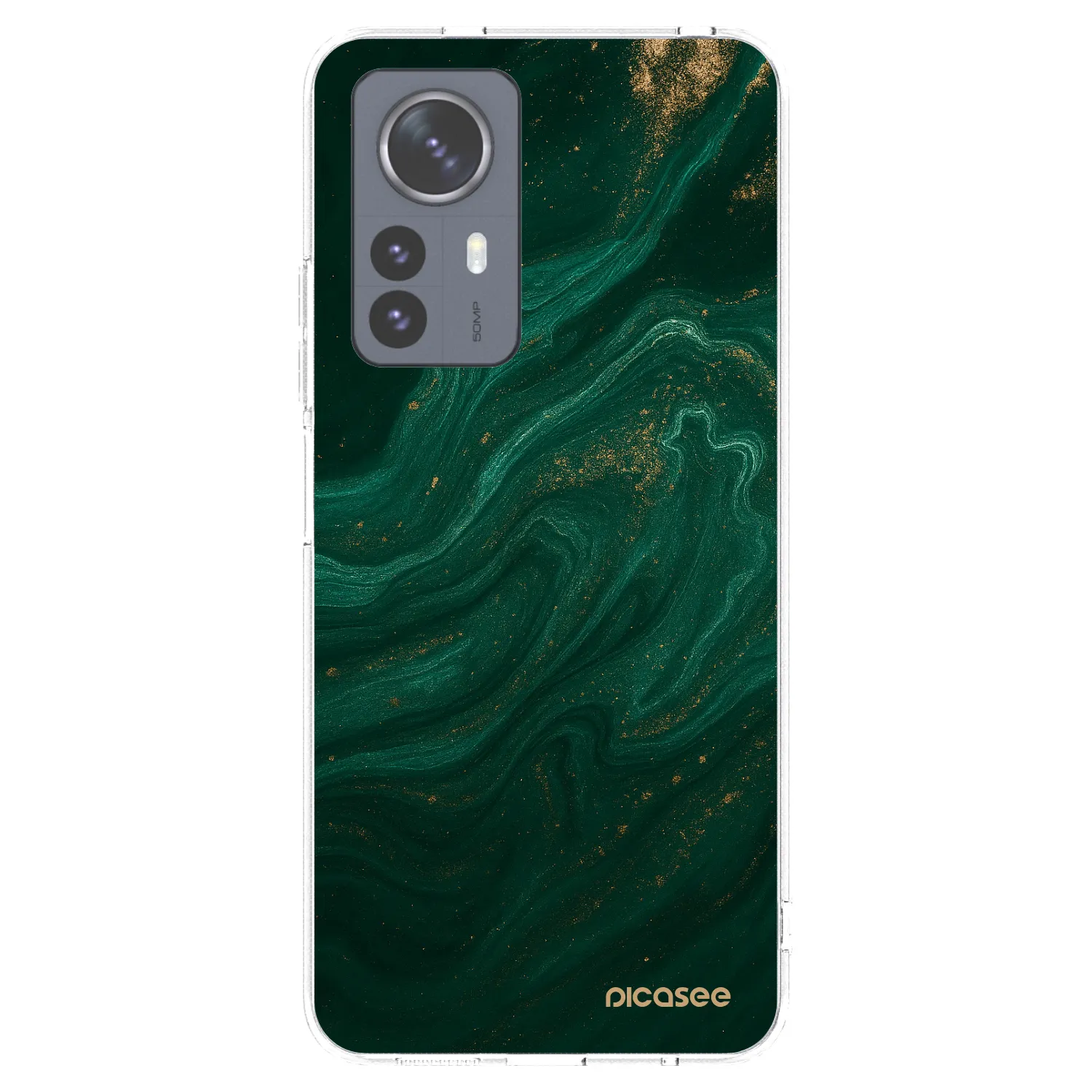 Picasee silikonowe przeźroczyste etui na Xiaomi 12 Pro - Green