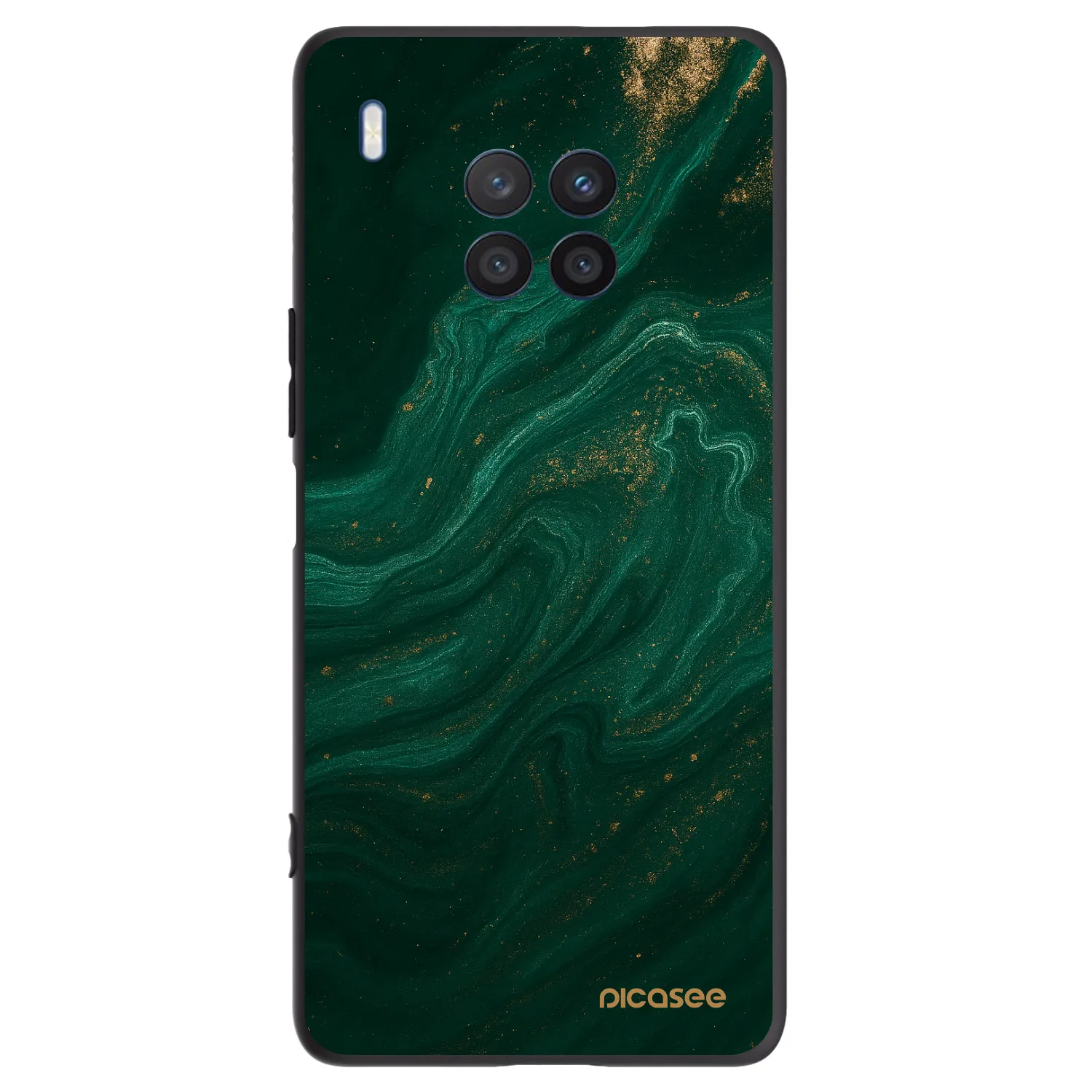 Picasee silikonowe czarne etui na Honor 50 Lite - Green