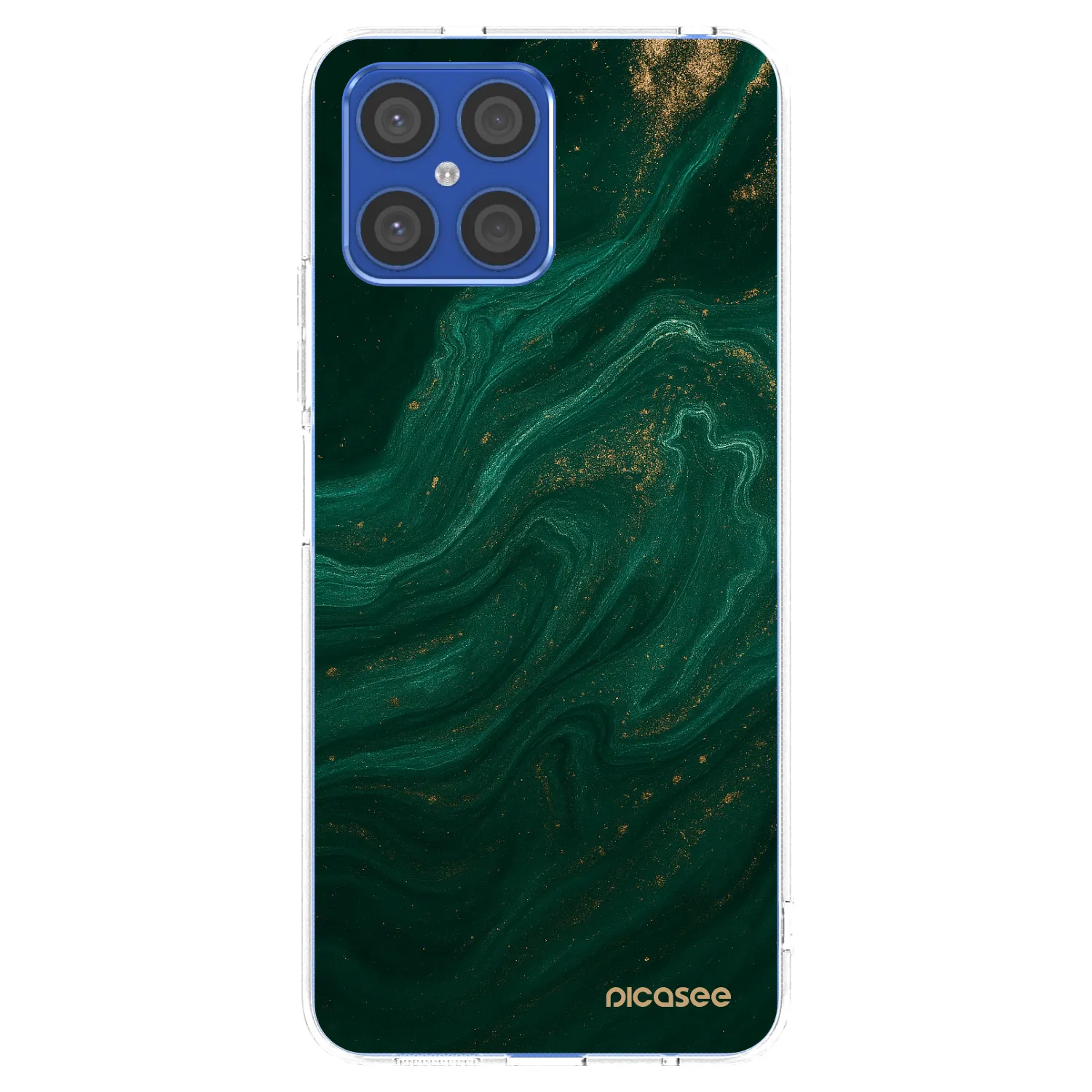 Picasee silikonowe przeźroczyste etui na Honor X8 4G - Green