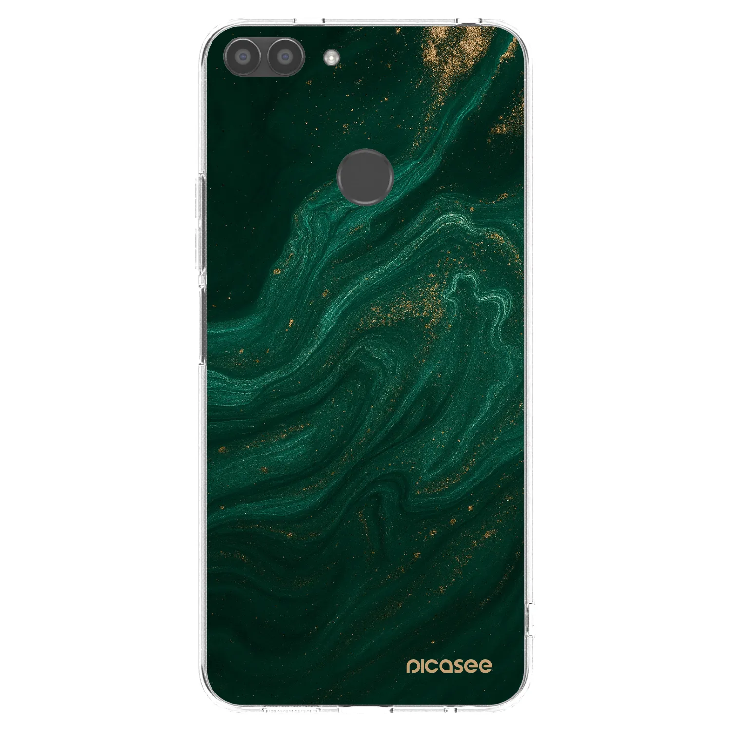 Picasee silikonowe przeźroczyste etui na Huawei P Smart - Green