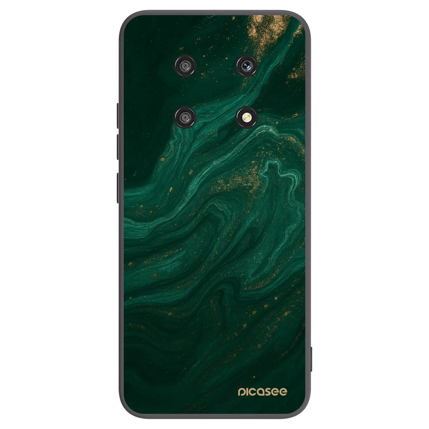 Picasee silikonowe czarne etui na Honor Magic4 Lite 5G - Green