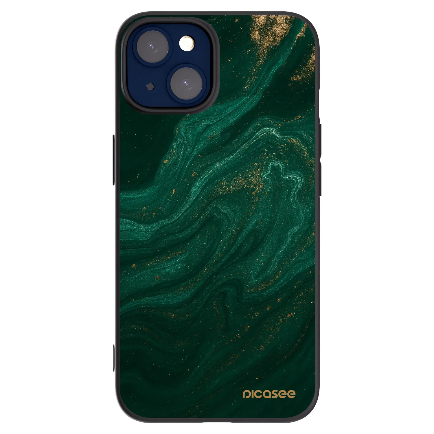 Picasee silikonowe czarne etui na Apple iPhone 14 - Green