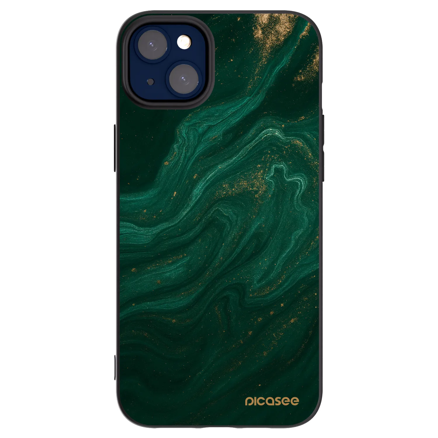 Picasee silikonowe czarne etui na Apple iPhone 14 Plus - Green