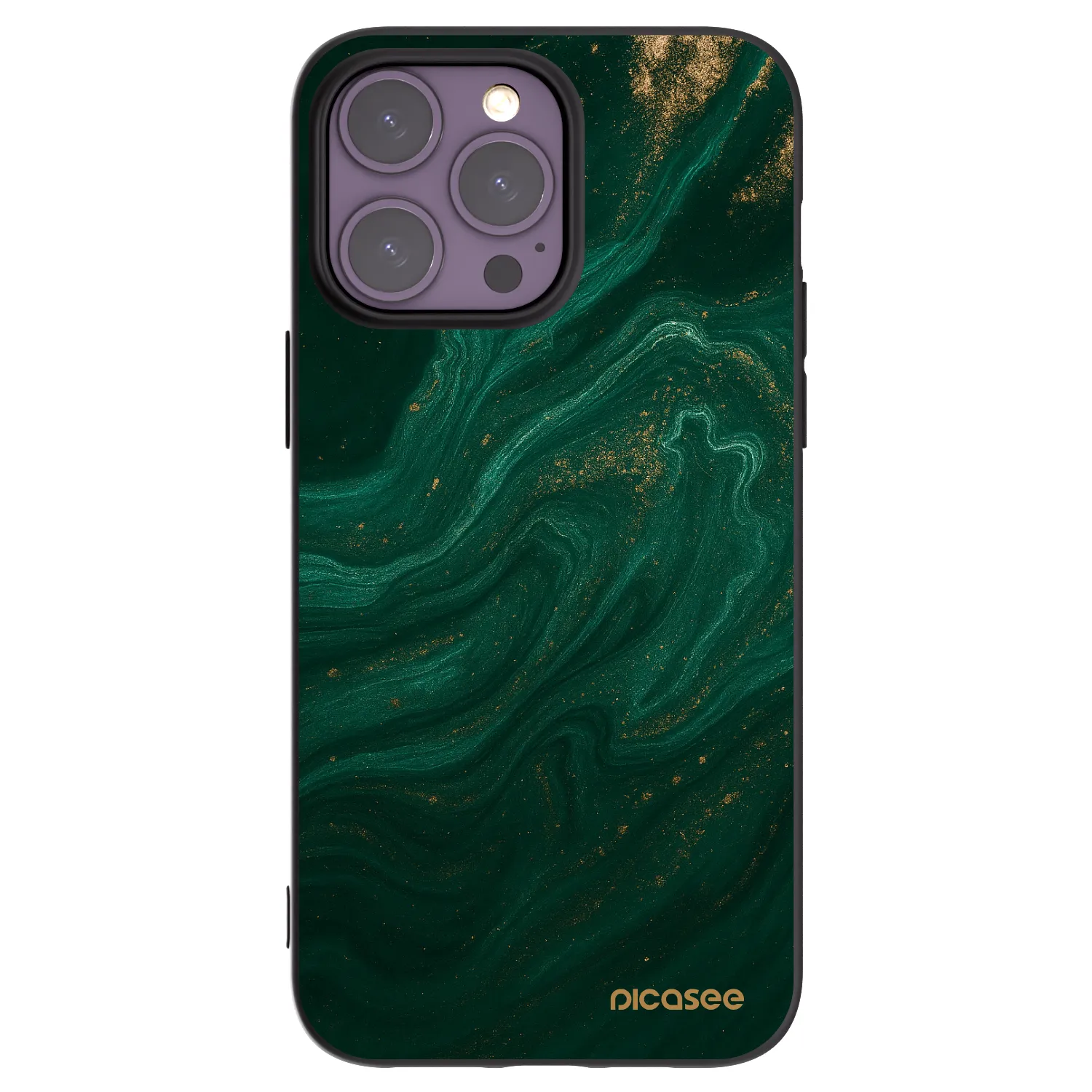 Picasee silikonowe czarne etui na Apple iPhone 14 Pro Max - Green