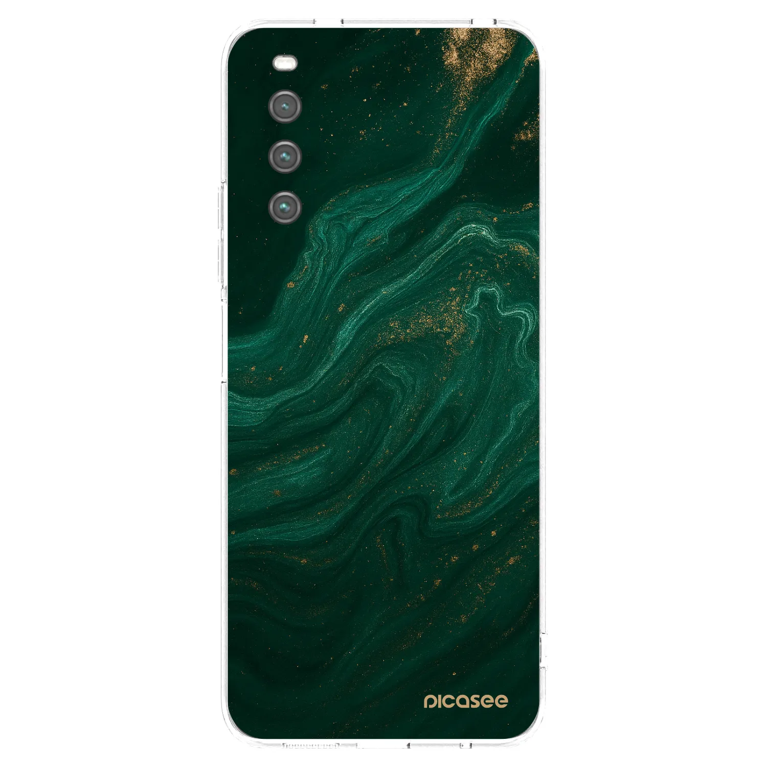 Picasee silikonowe przeźroczyste etui na Sony Xperia 10 IV 5G - Green