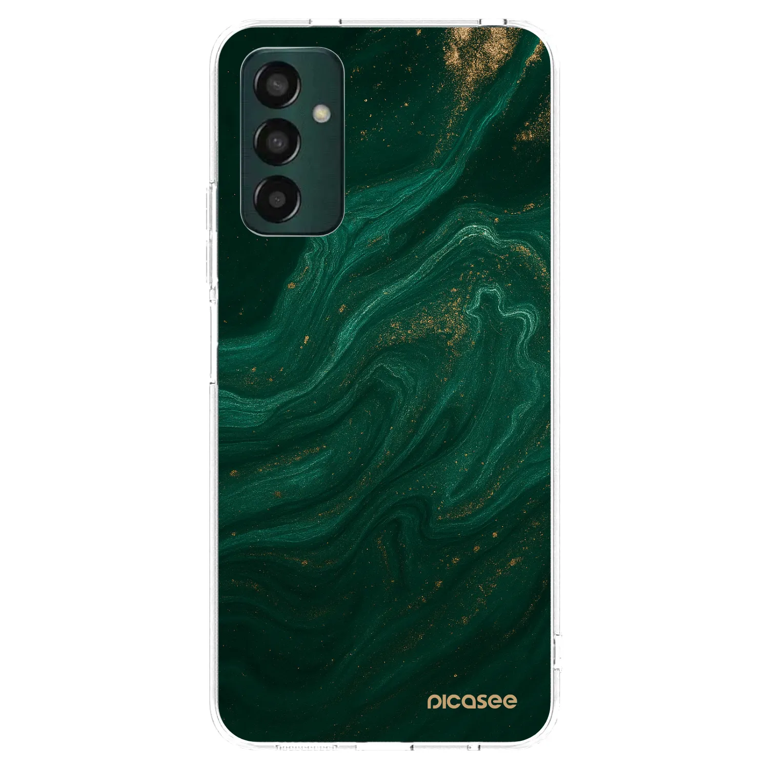 Picasee silikonowe przeźroczyste etui na Samsung Galaxy M13 M135F - Green