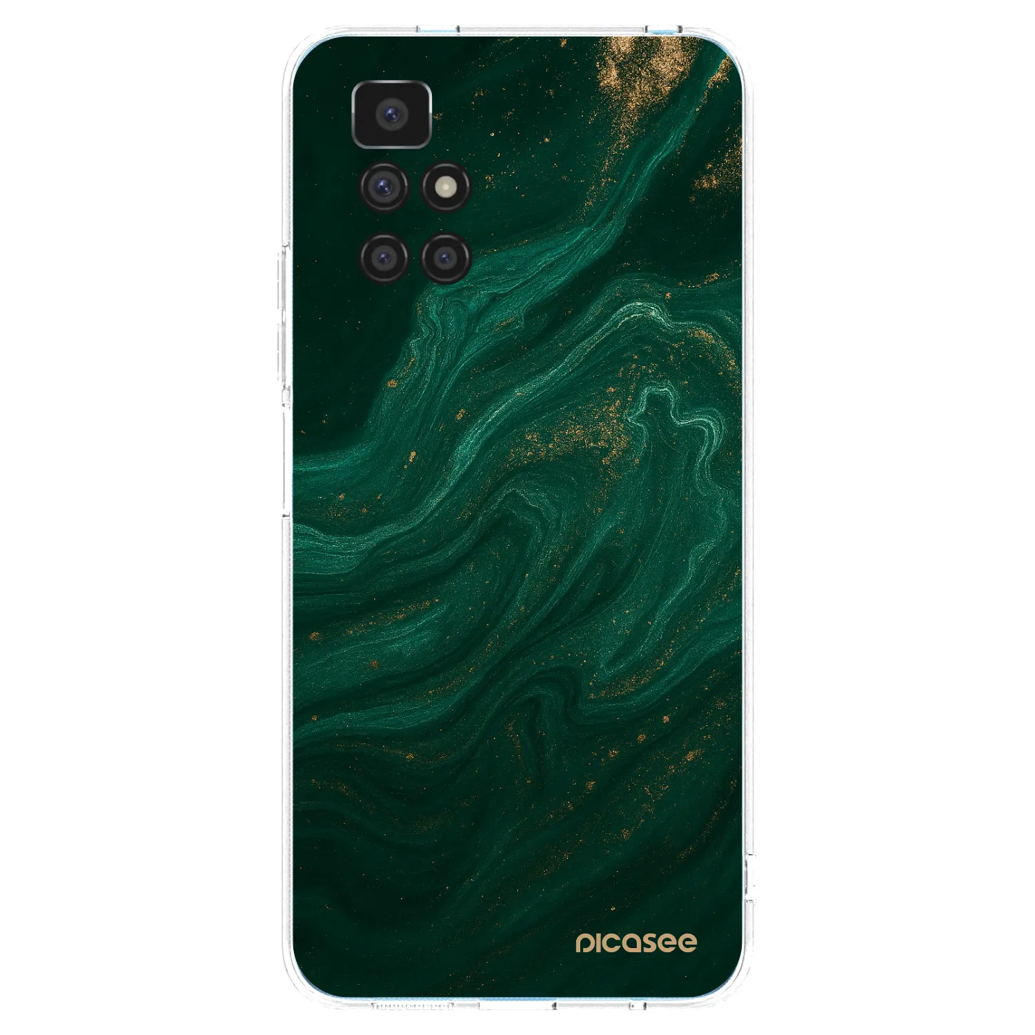 Picasee silikonowe przeźroczyste etui na Xiaomi Redmi 10 (2022) - Green