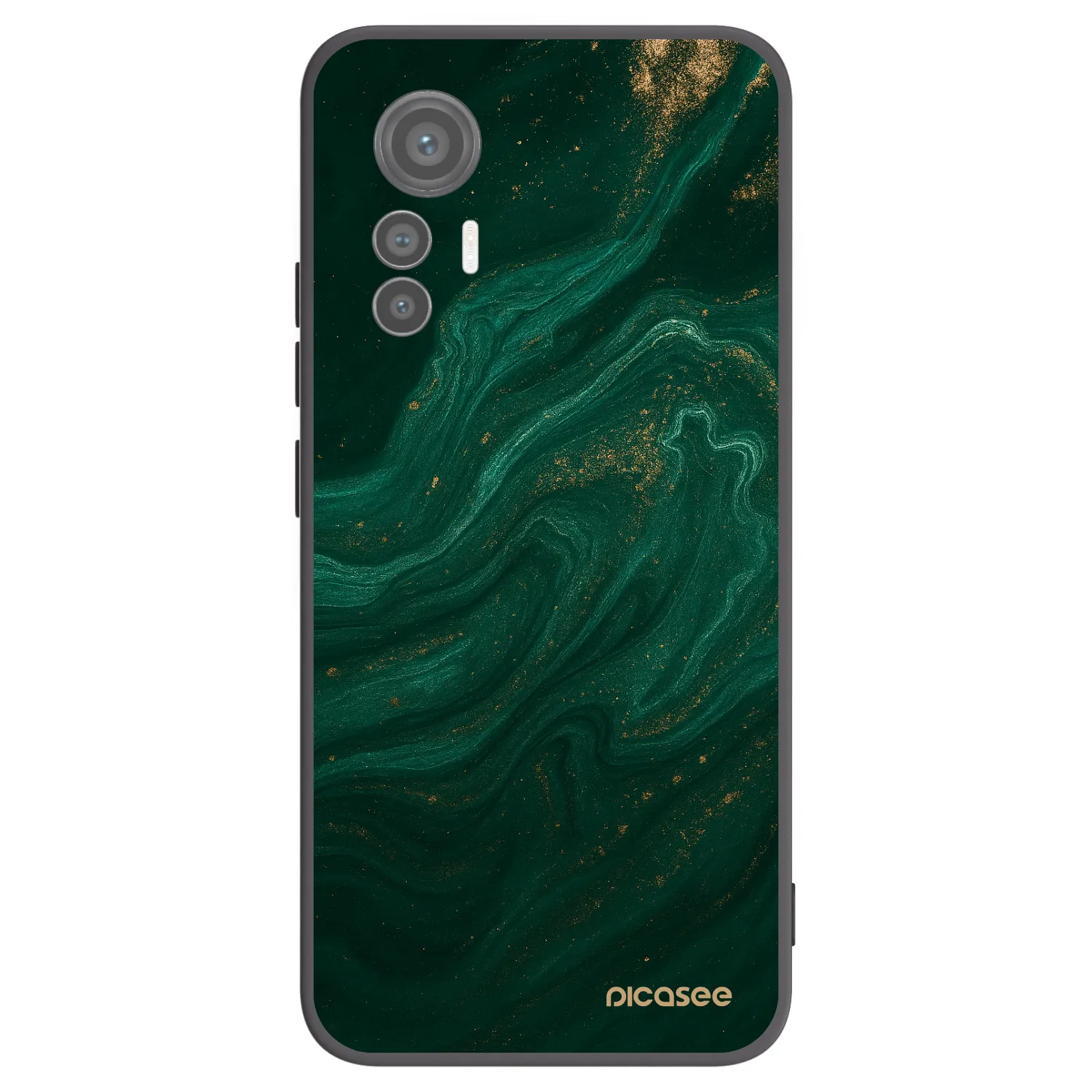 Picasee silikonowe czarne etui na Xiaomi 12 Lite - Green