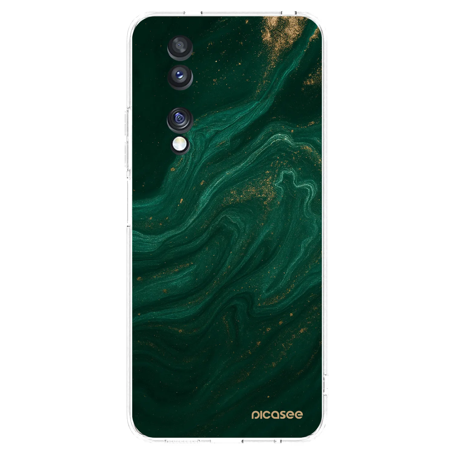Picasee silikonowe przeźroczyste etui na Honor 70 - Green