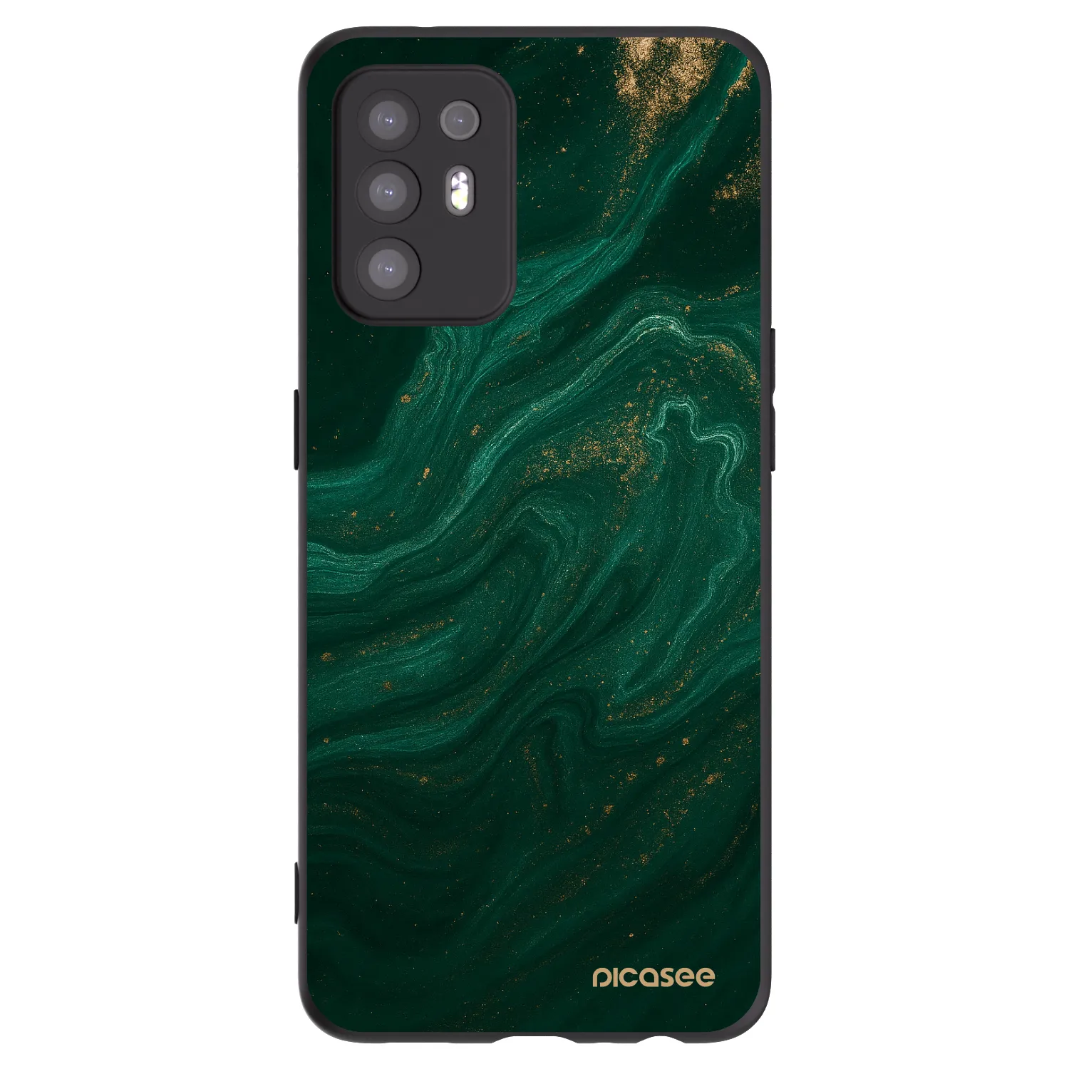 Picasee silikonowe czarne etui na OPPO A94 5G - Green