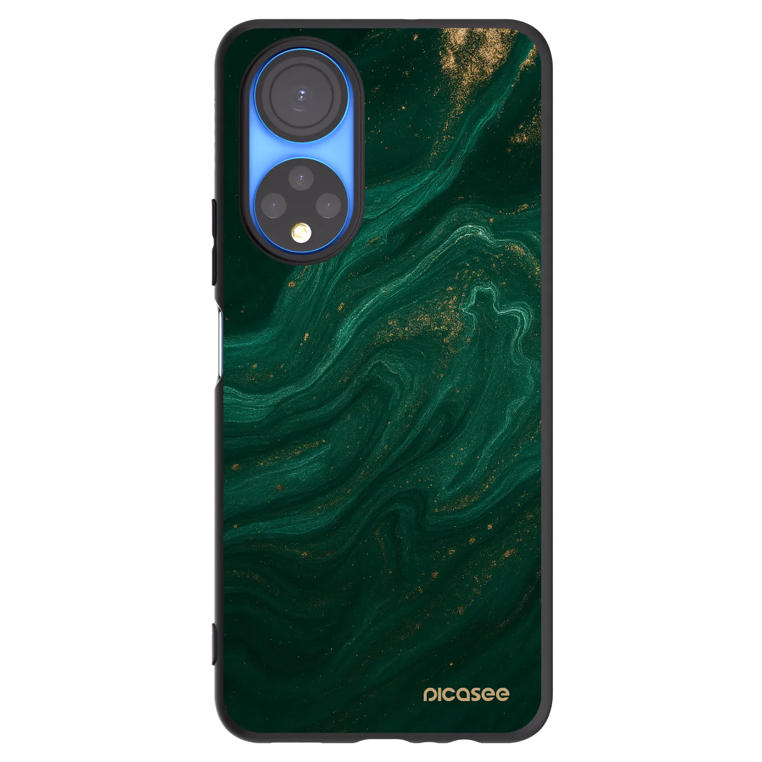 Picasee silikonowe czarne etui na Honor X7 - Green