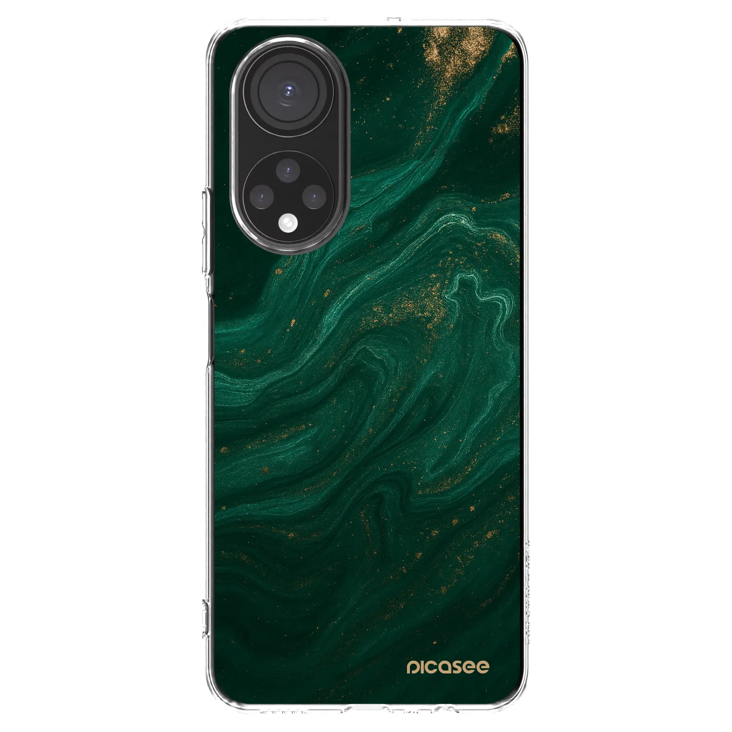 Picasee silikonowe przeźroczyste etui na Honor X7 - Green