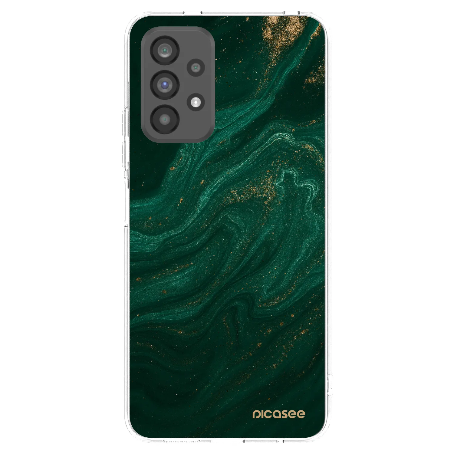 Picasee silikonowe przeźroczyste etui na Samsung Galaxy A73 5G - Green