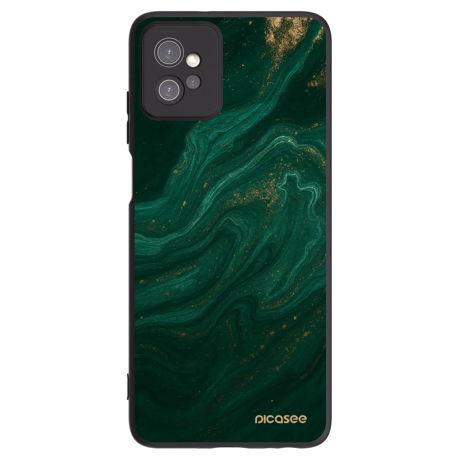Picasee silikonowe czarne etui na Motorola Moto G32 - Green