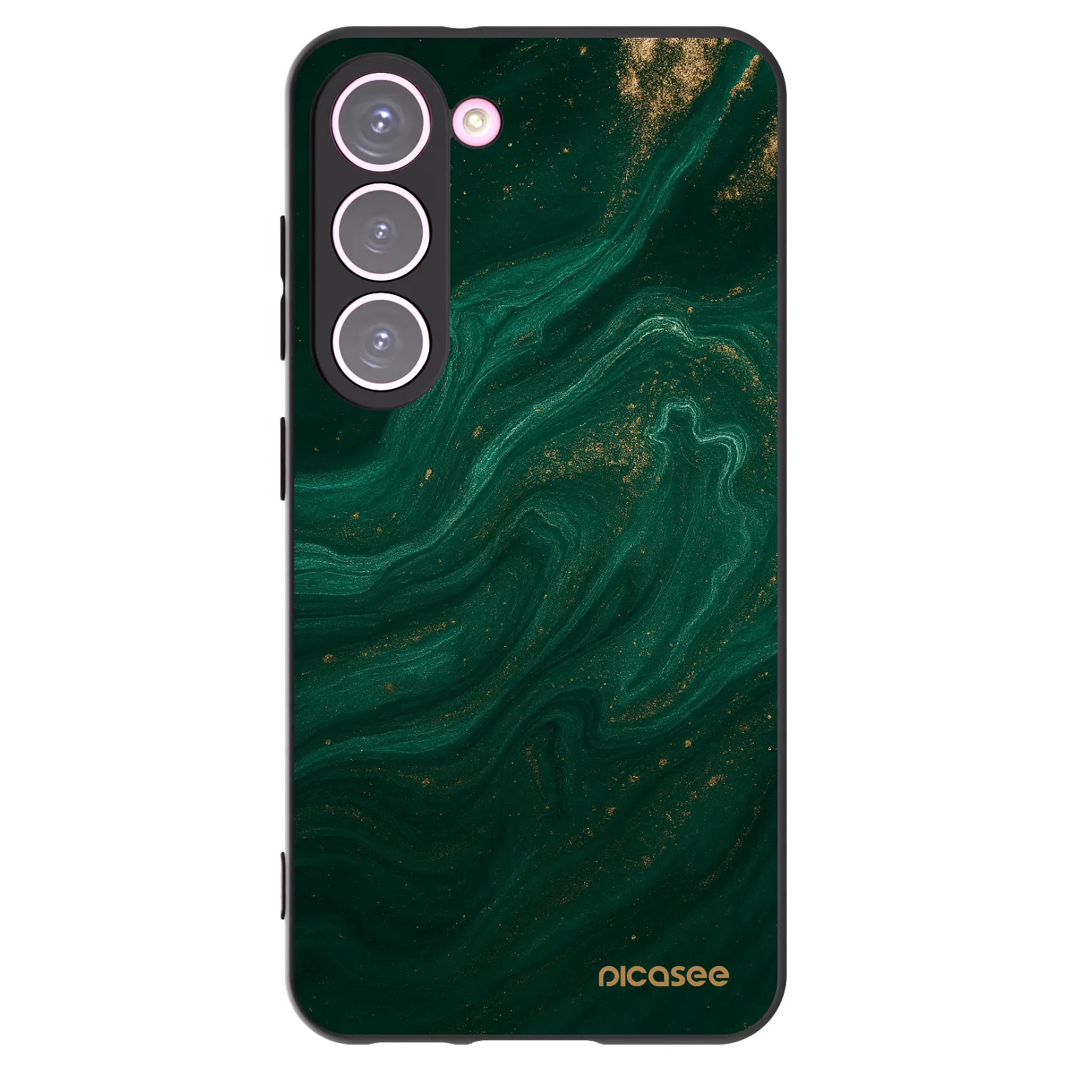 Picasee silikonowe czarne etui na Samsung Galaxy S23 5G - Green