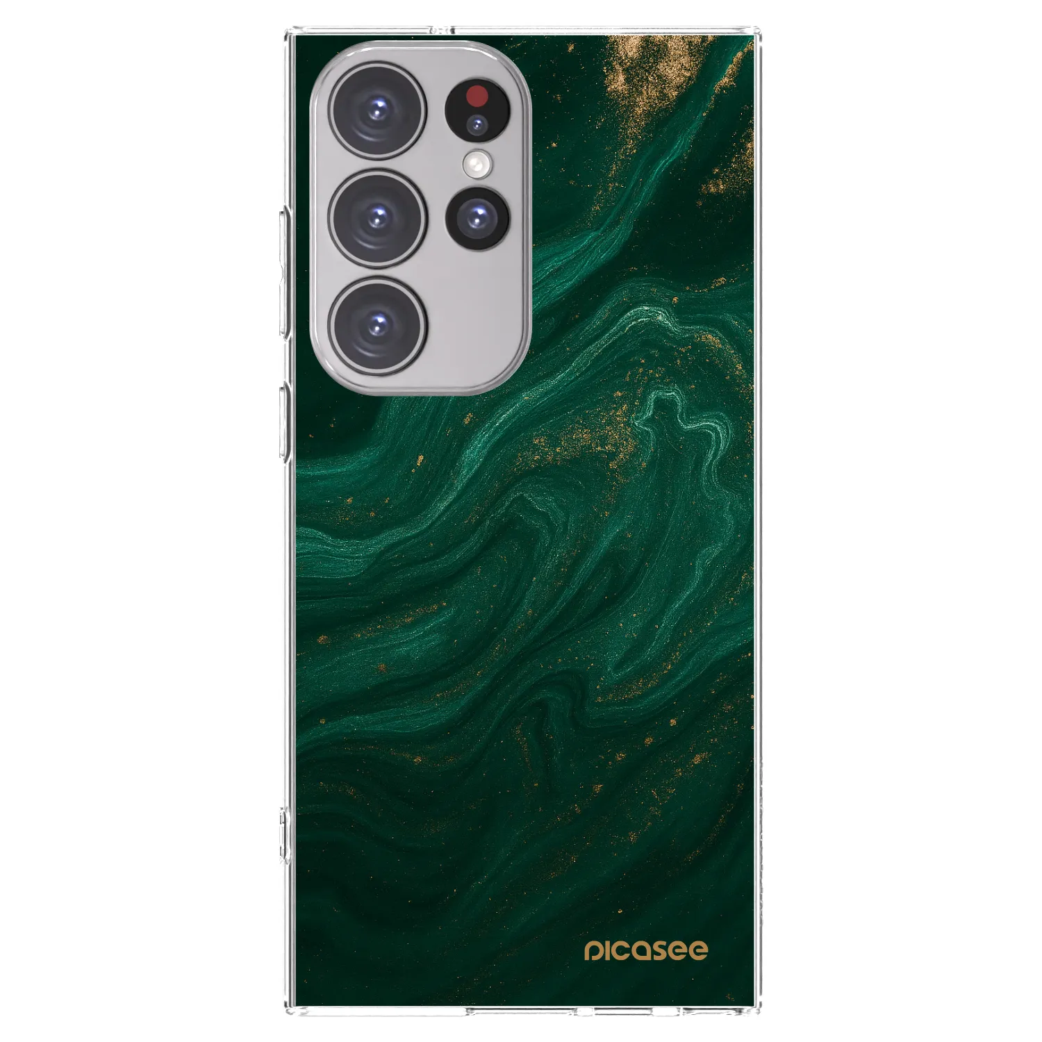 Picasee silikonowe przeźroczyste etui na Samsung Galaxy S23 Ultra 5G - Green
