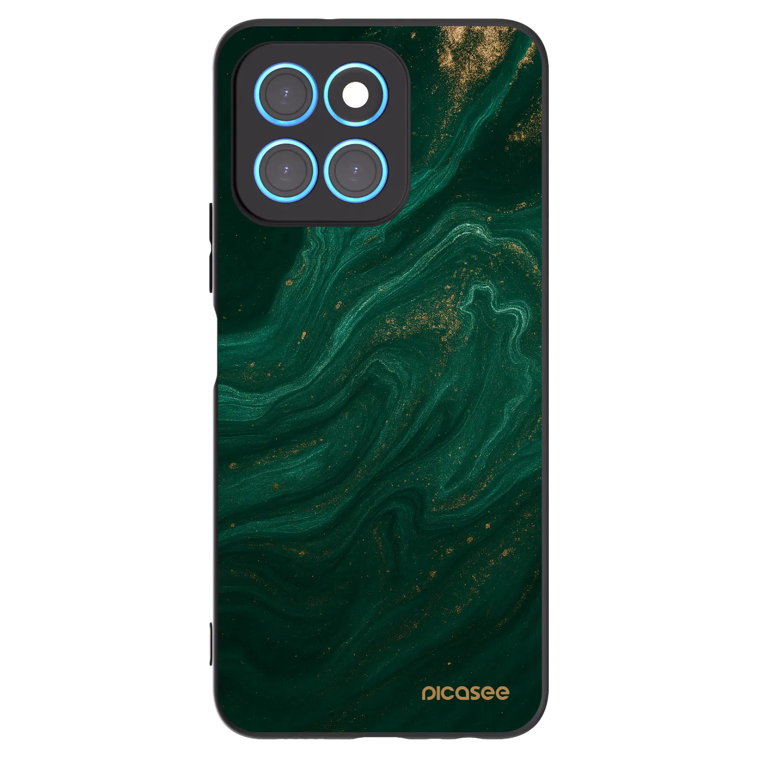 Picasee silikonowe czarne etui na Honor X6 - Green