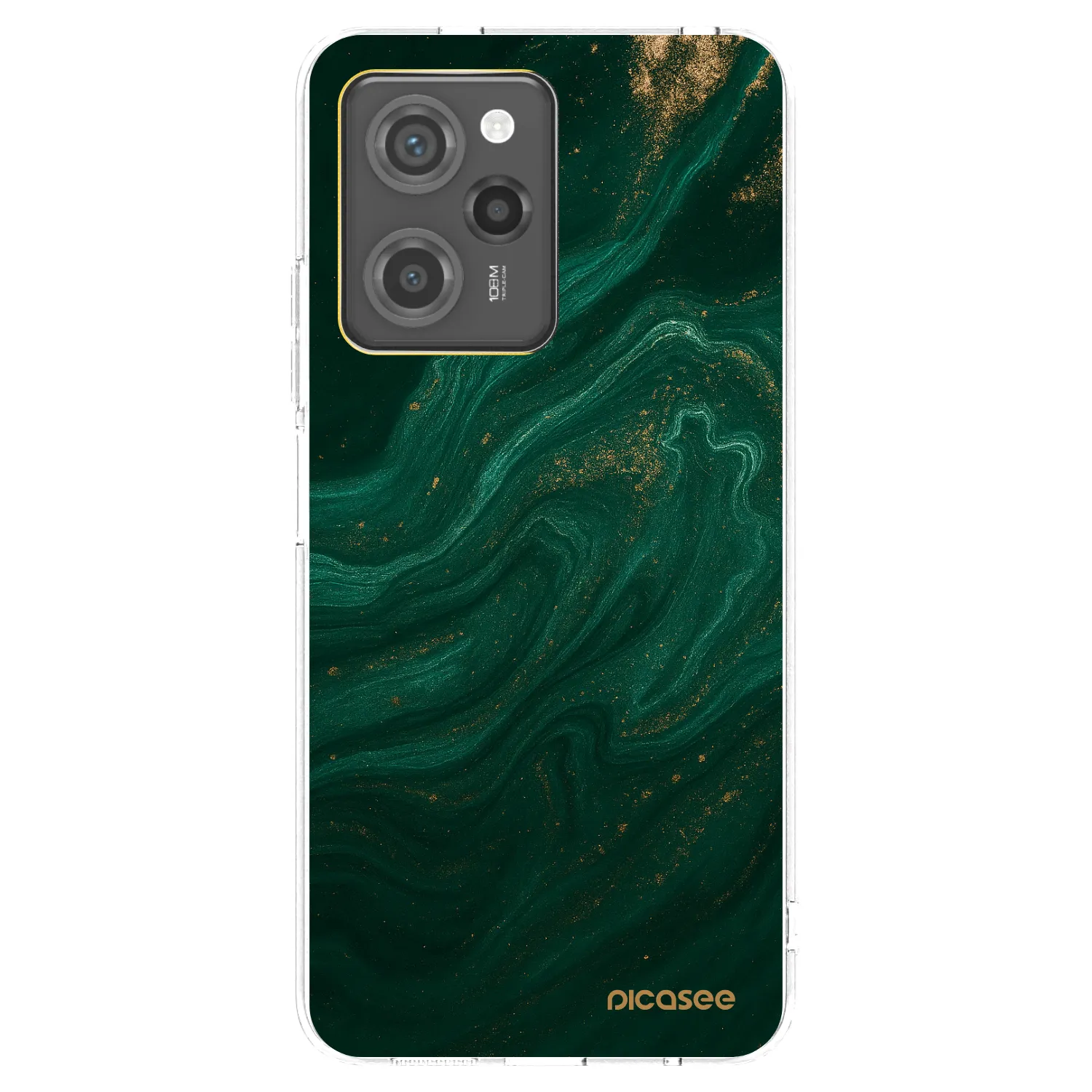 Picasee silikonowe czarne etui na Xiaomi Poco X5 Pro - Green
