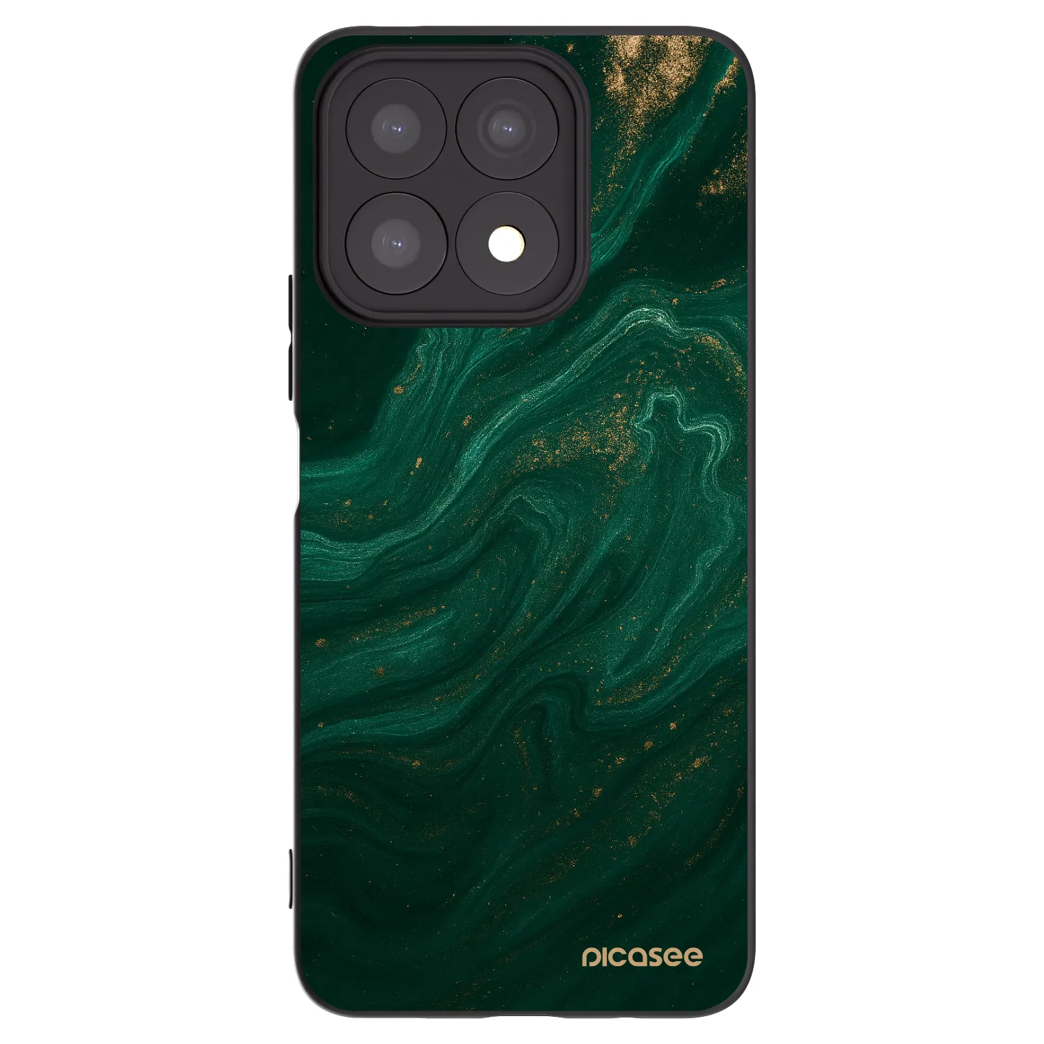 Picasee silikonowe czarne etui na Honor X8a - Green