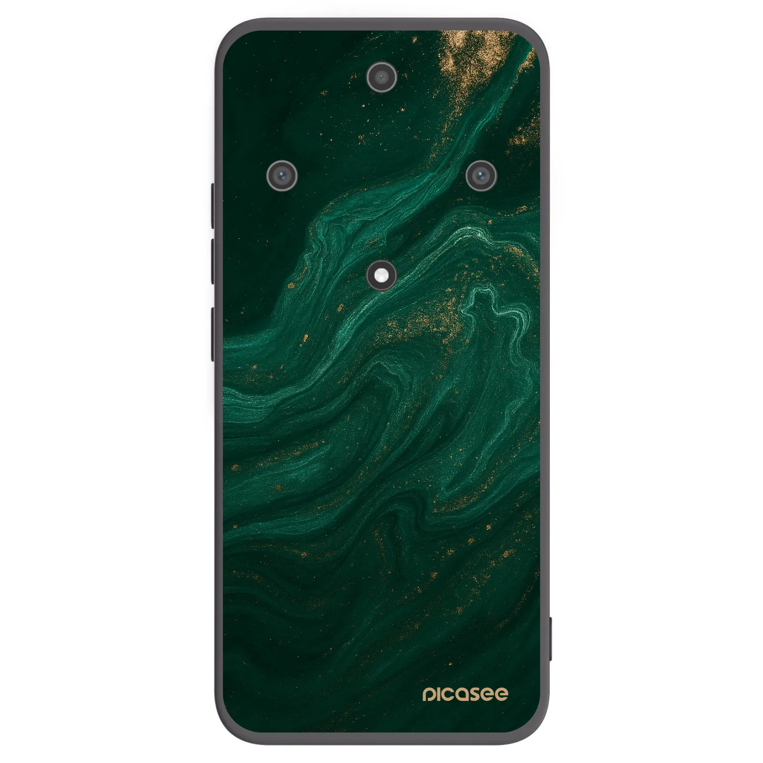 Picasee silikonowe czarne etui na Honor Magic5 Lite 5G - Green