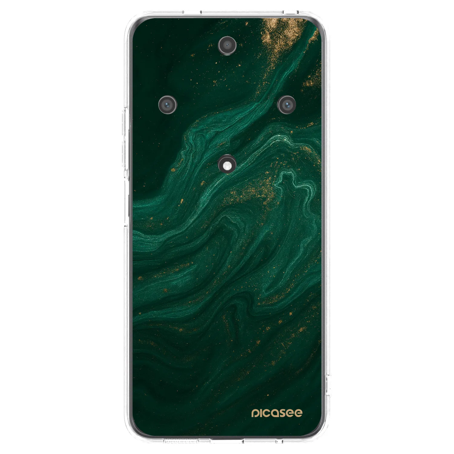 Picasee silikonowe przeźroczyste etui na Honor Magic5 Lite 5G - Green