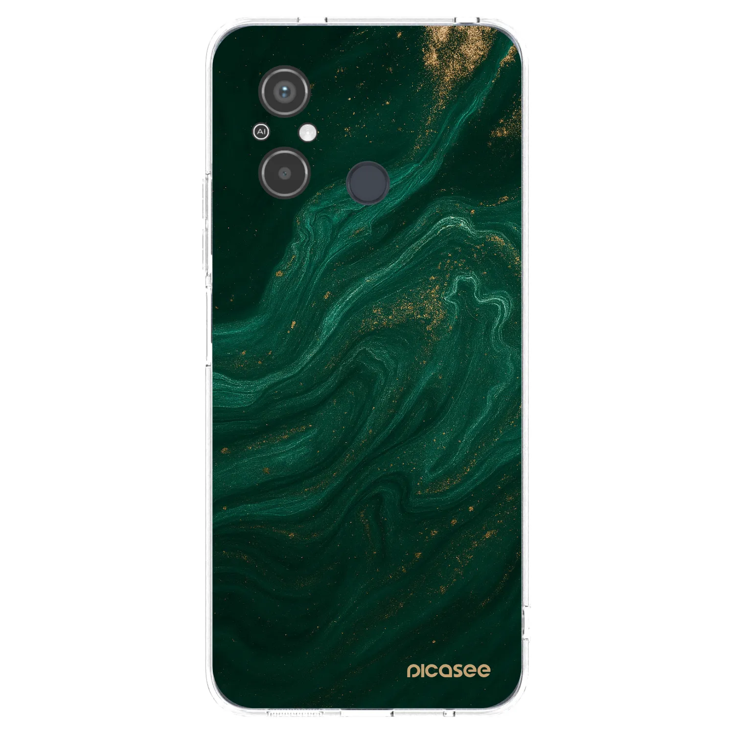 Picasee silikonowe przeźroczyste etui na Xiaomi Redmi 12C - Green
