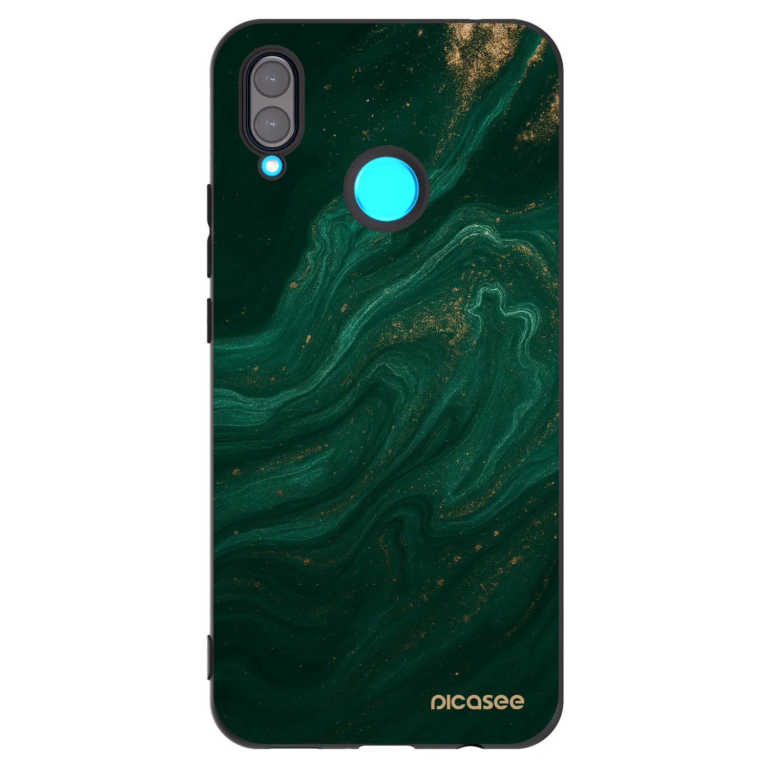 Picasee silikonowe czarne etui na Huawei Nova 3 - Green