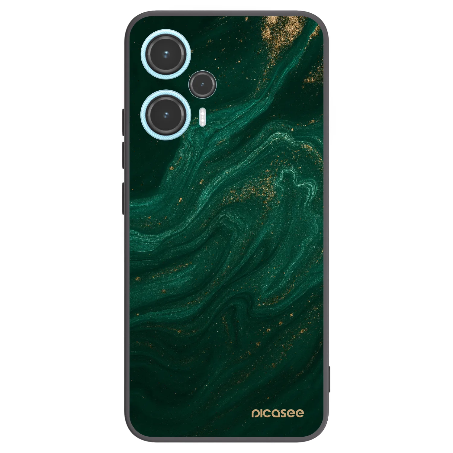 Picasee silikonowe czarne etui na Xiaomi Poco F5 - Green