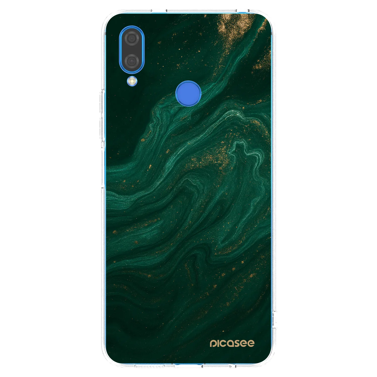 Picasee silikonowe przeźroczyste etui na Huawei Nova 3 - Green