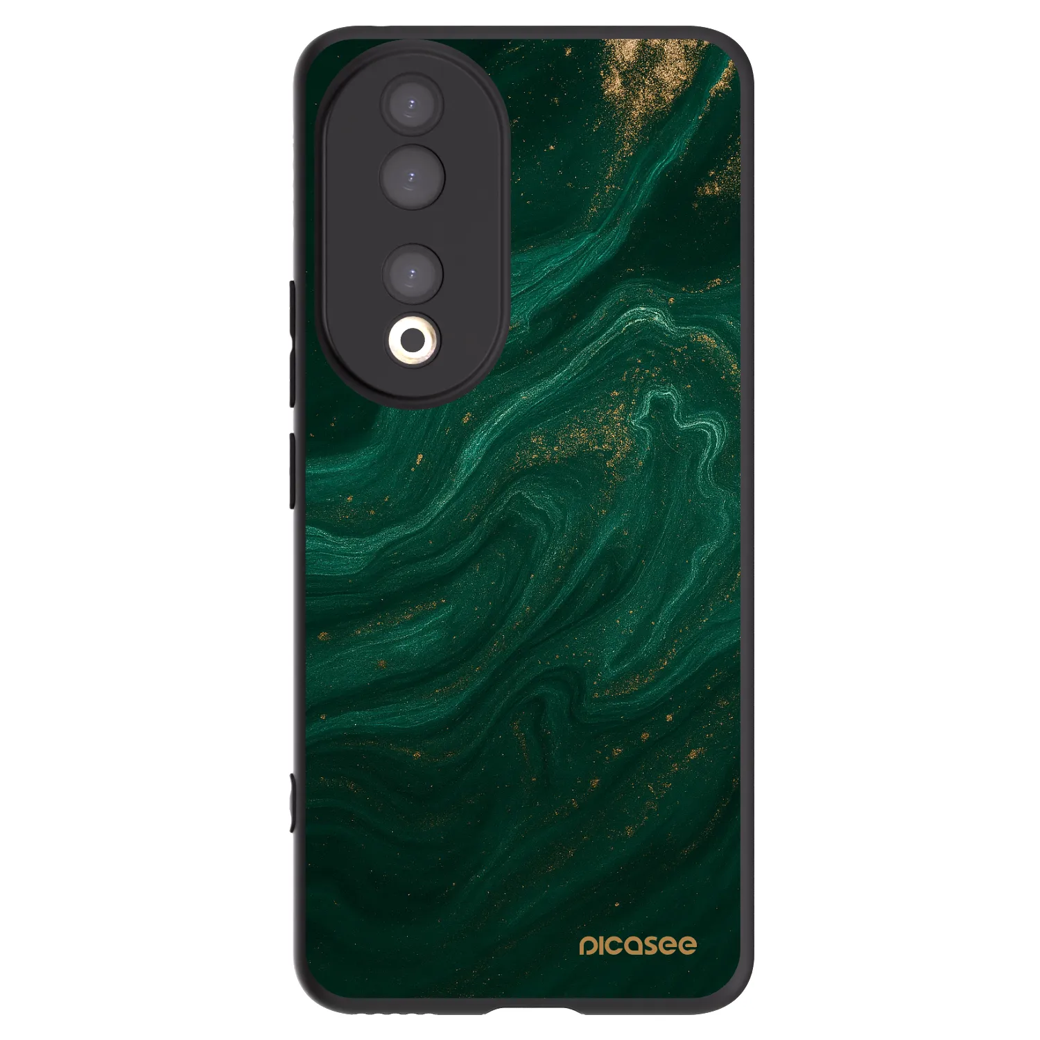 Picasee silikonowe czarne etui na Honor 90 5G - Green