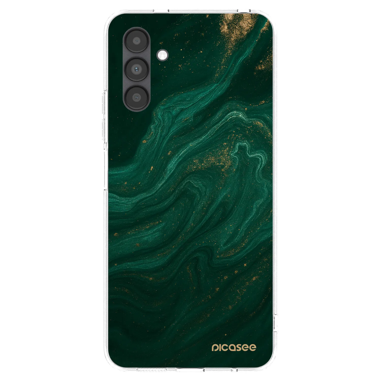Picasee silikonowe przeźroczyste etui na Samsung Galaxy A04s A047F - Green