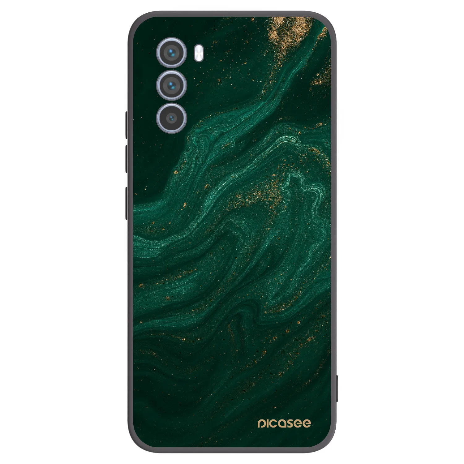 Picasee silikonowe czarne etui na Motorola Moto G62 - Green
