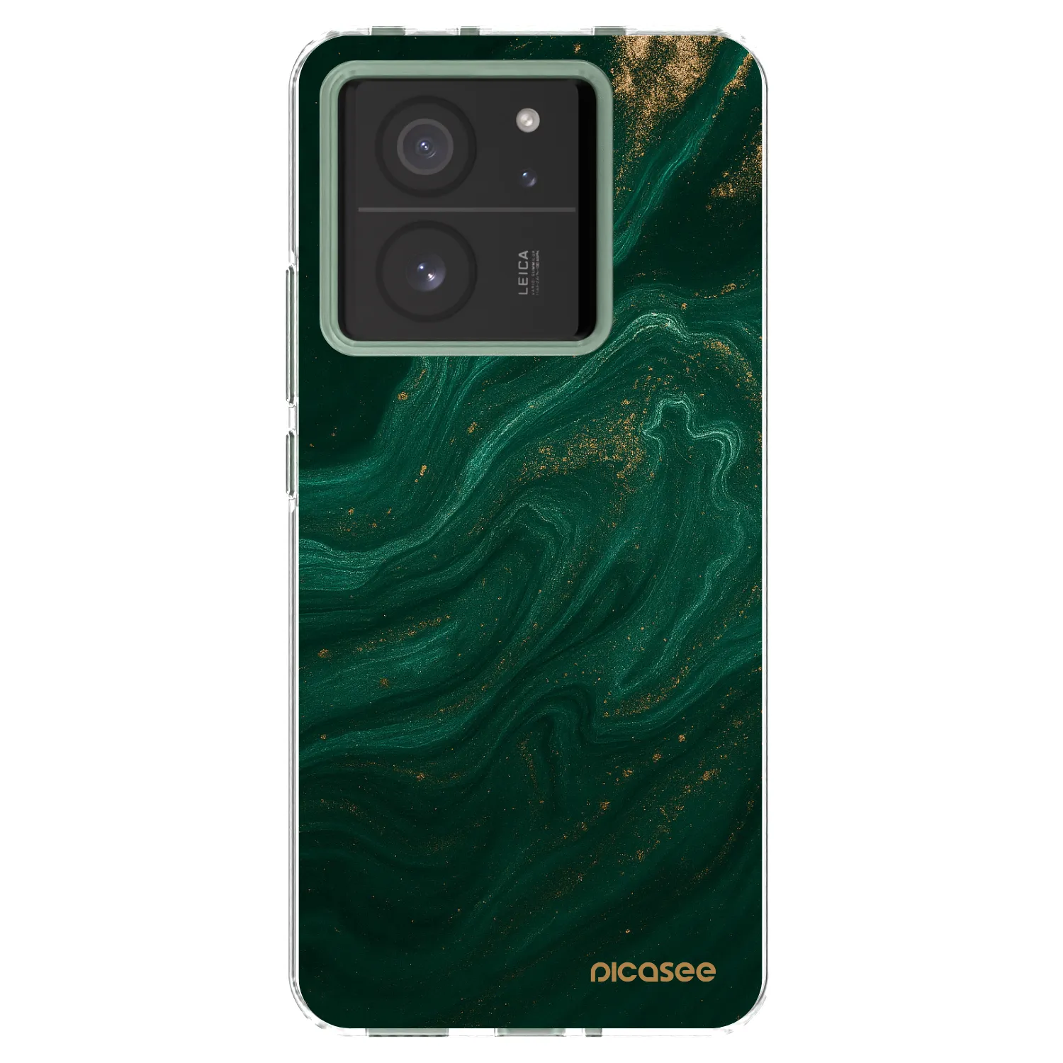 Picasee silikonowe przeźroczyste etui na Xiaomi 13T - Green