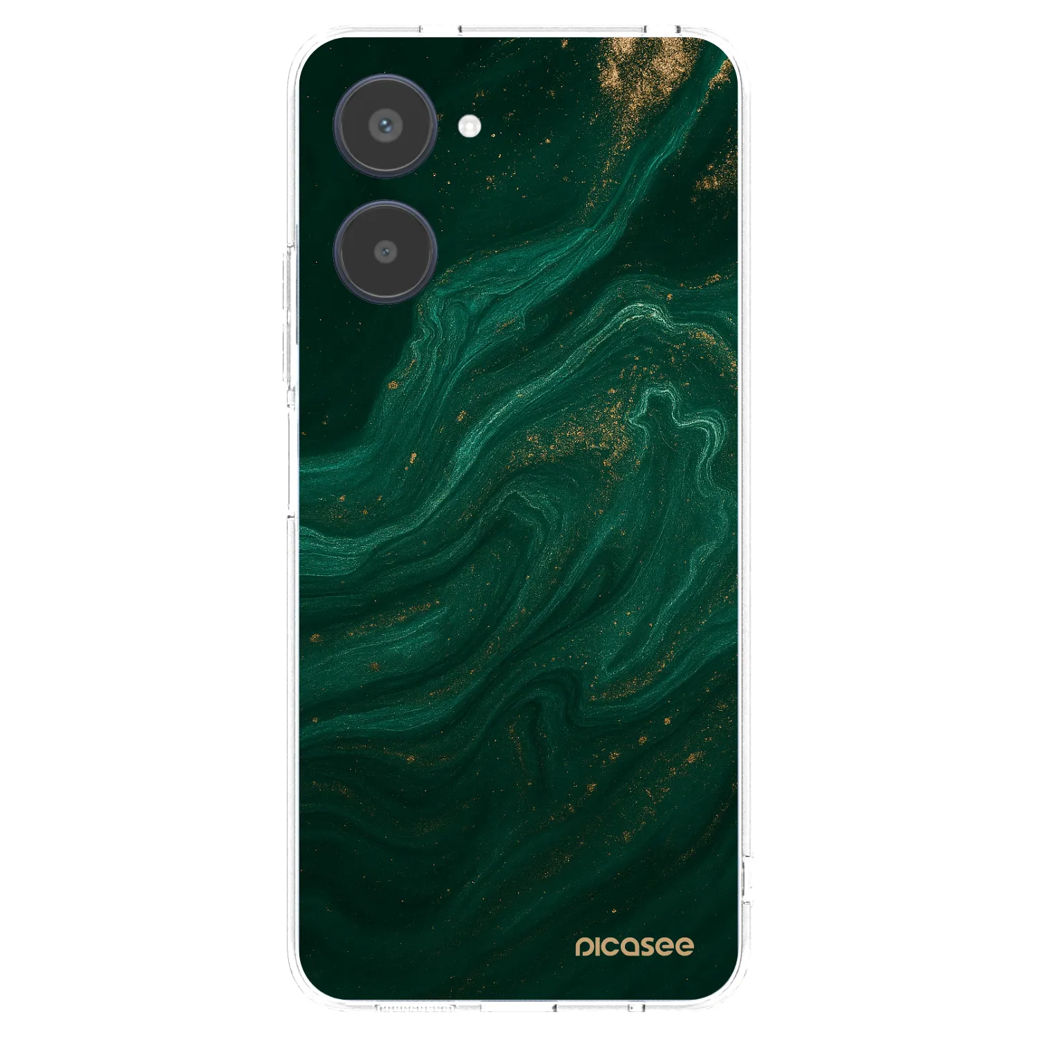 Picasee silikonowe przeźroczyste etui na Realme 10 4G - Green