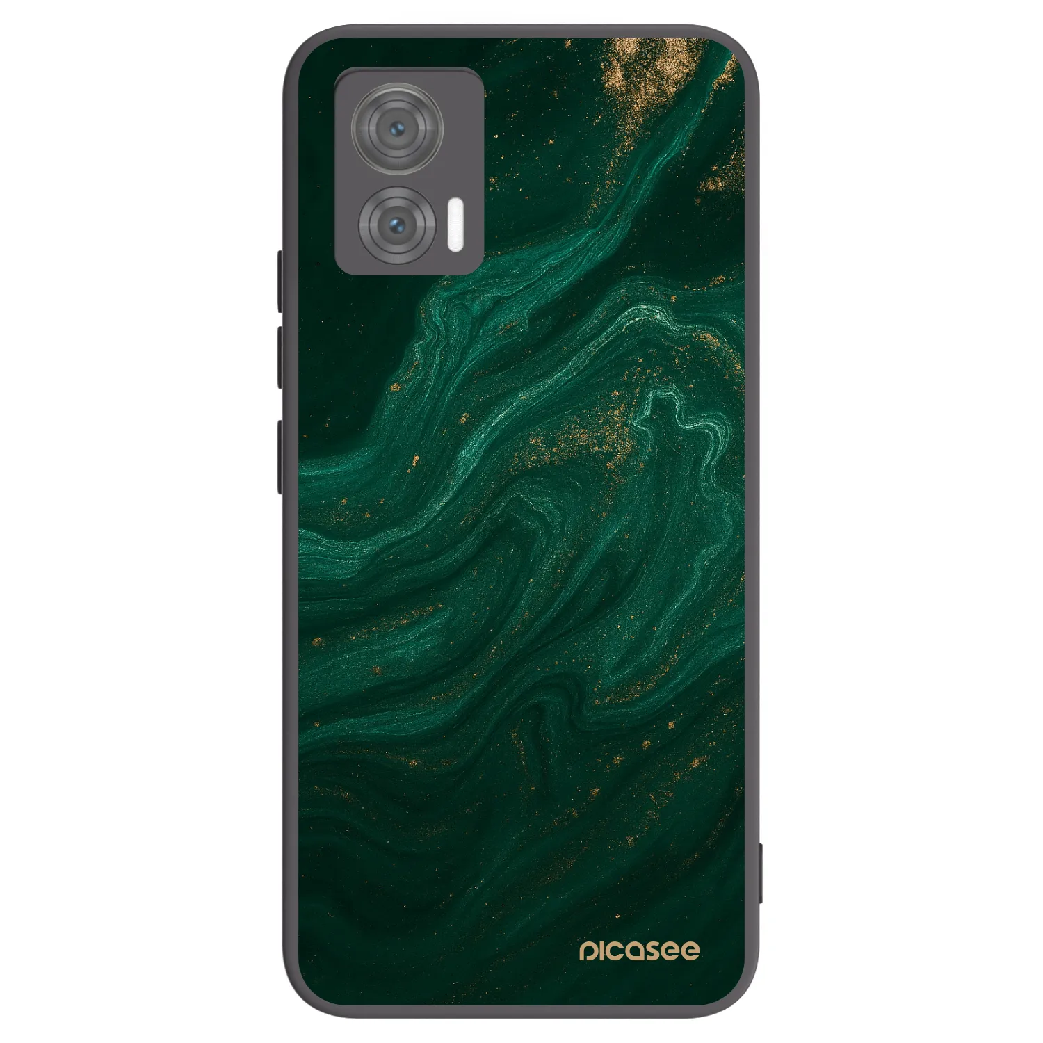 Picasee silikonowe czarne etui na Motorola Edge 30 Neo - Green