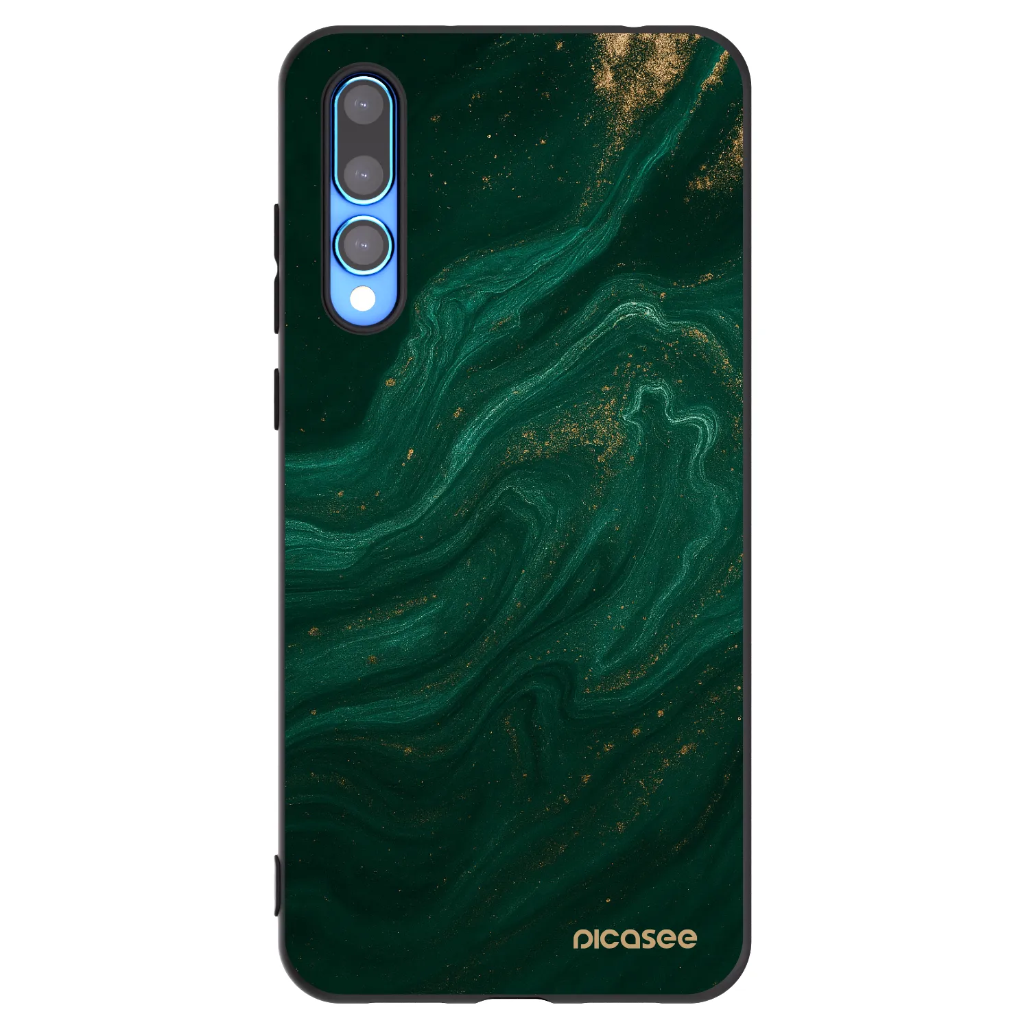 Picasee silikonowe czarne etui na Huawei P20 Pro - Green