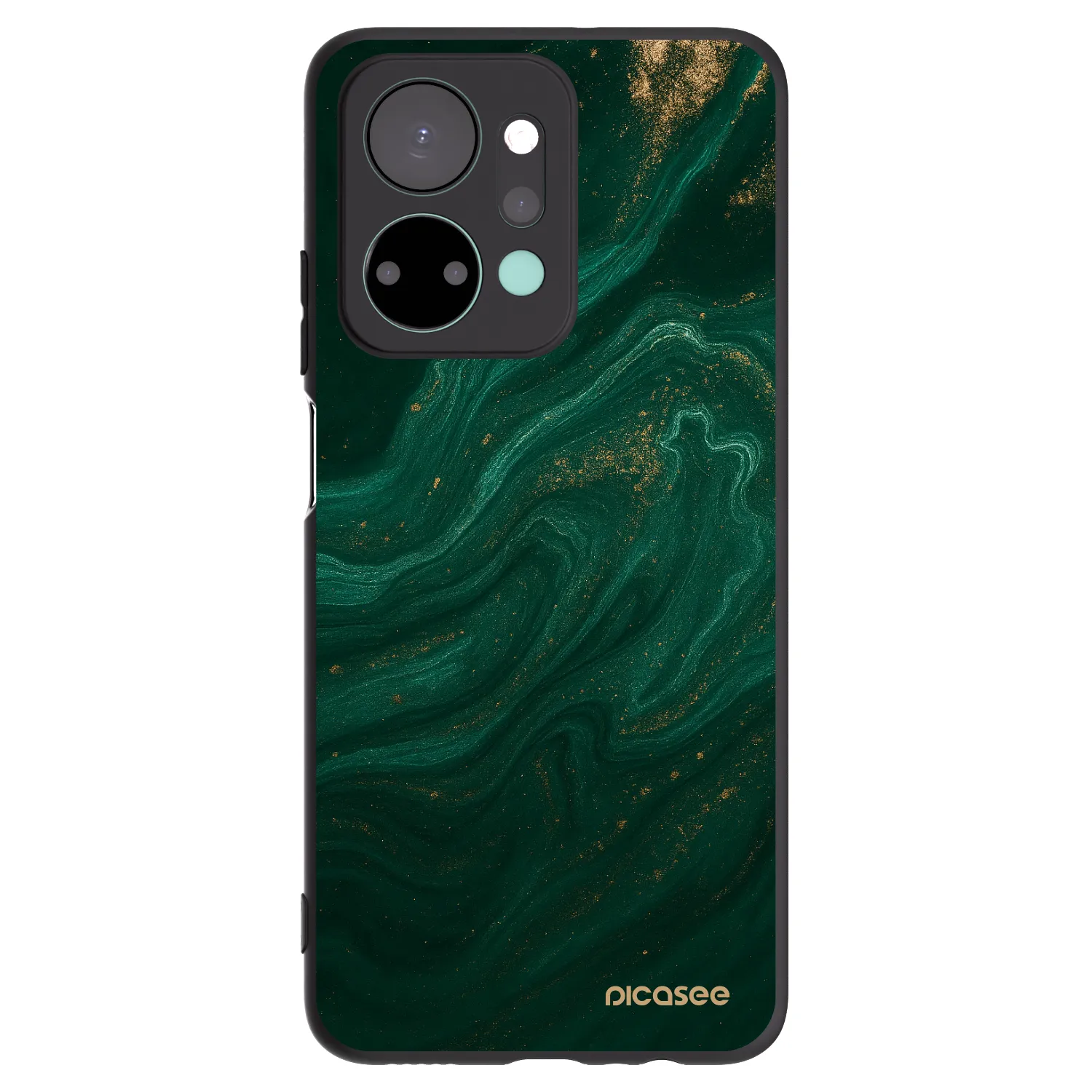 Picasee silikonowe czarne etui na Honor X7a - Green