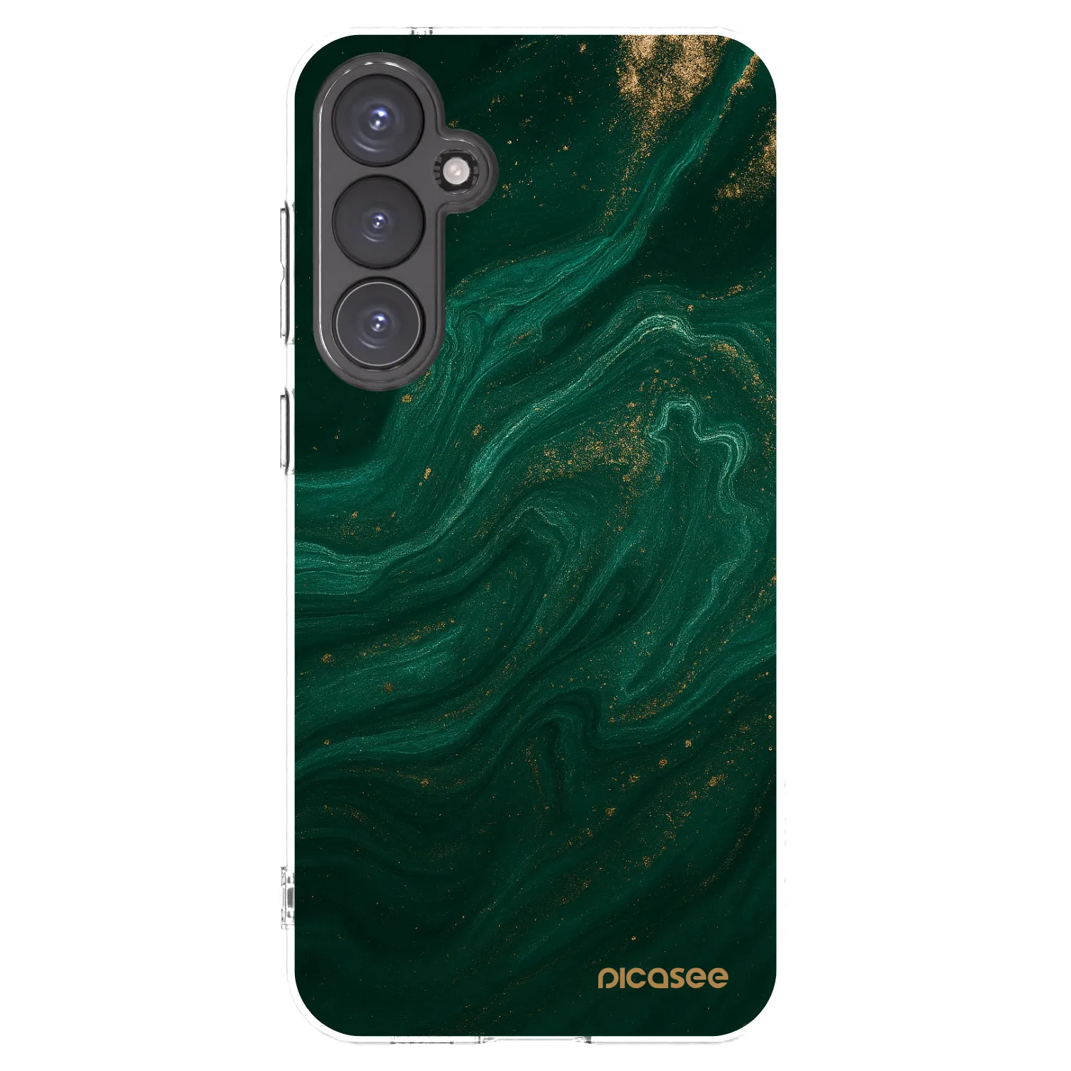 Picasee silikonowe przeźroczyste etui na Samsung Galaxy S23 FE S711B - Green