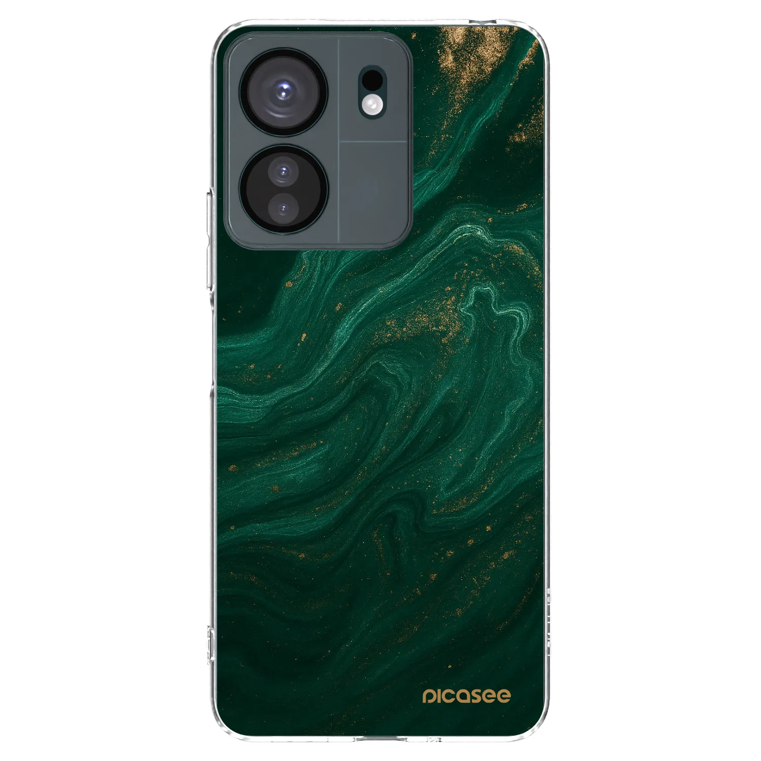 Picasee silikonowe przeźroczyste etui na Xiaomi Redmi 13C 4G - Green